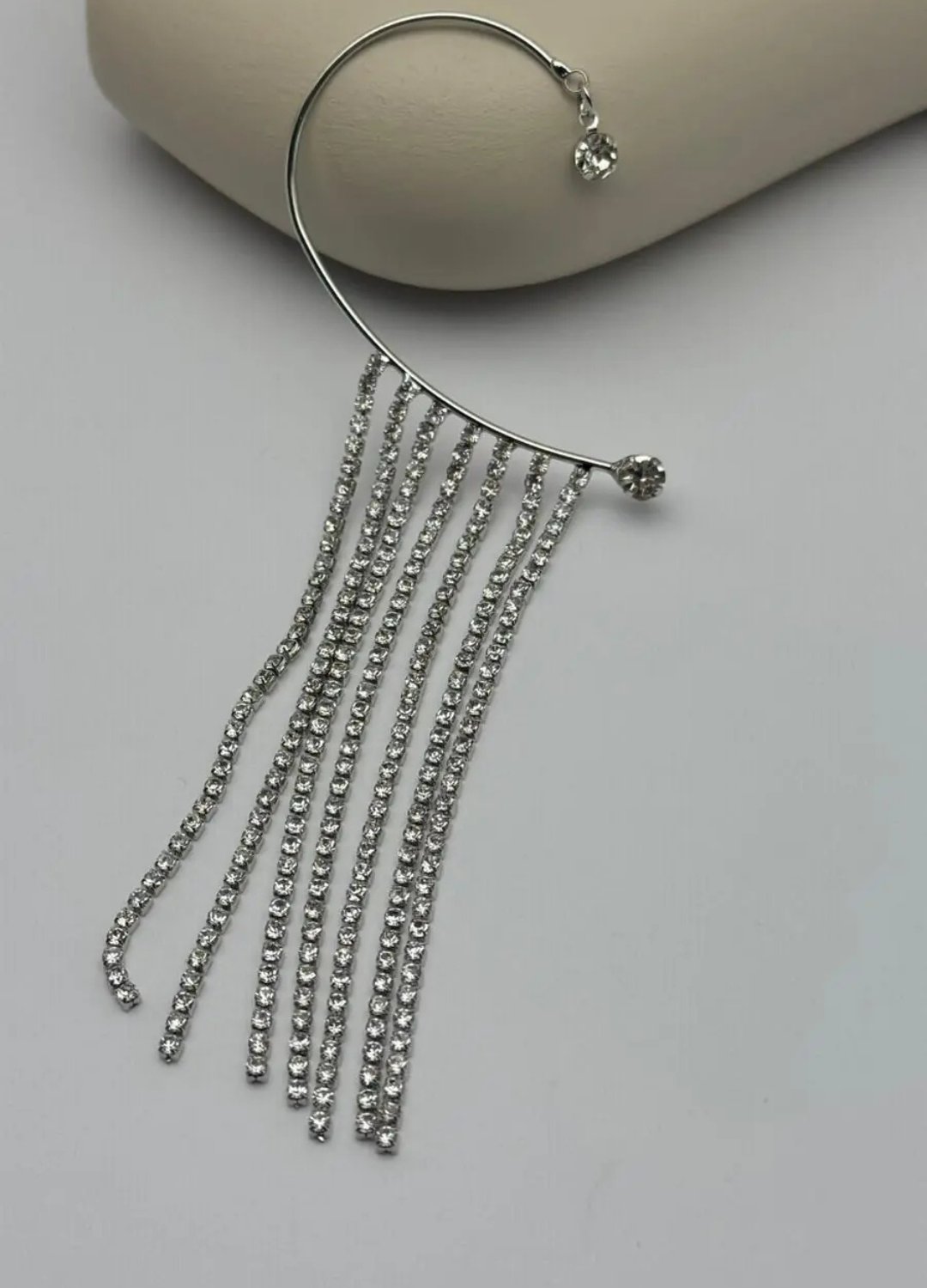 Earcuff Silver Taşlı Küpe - 25-vip322