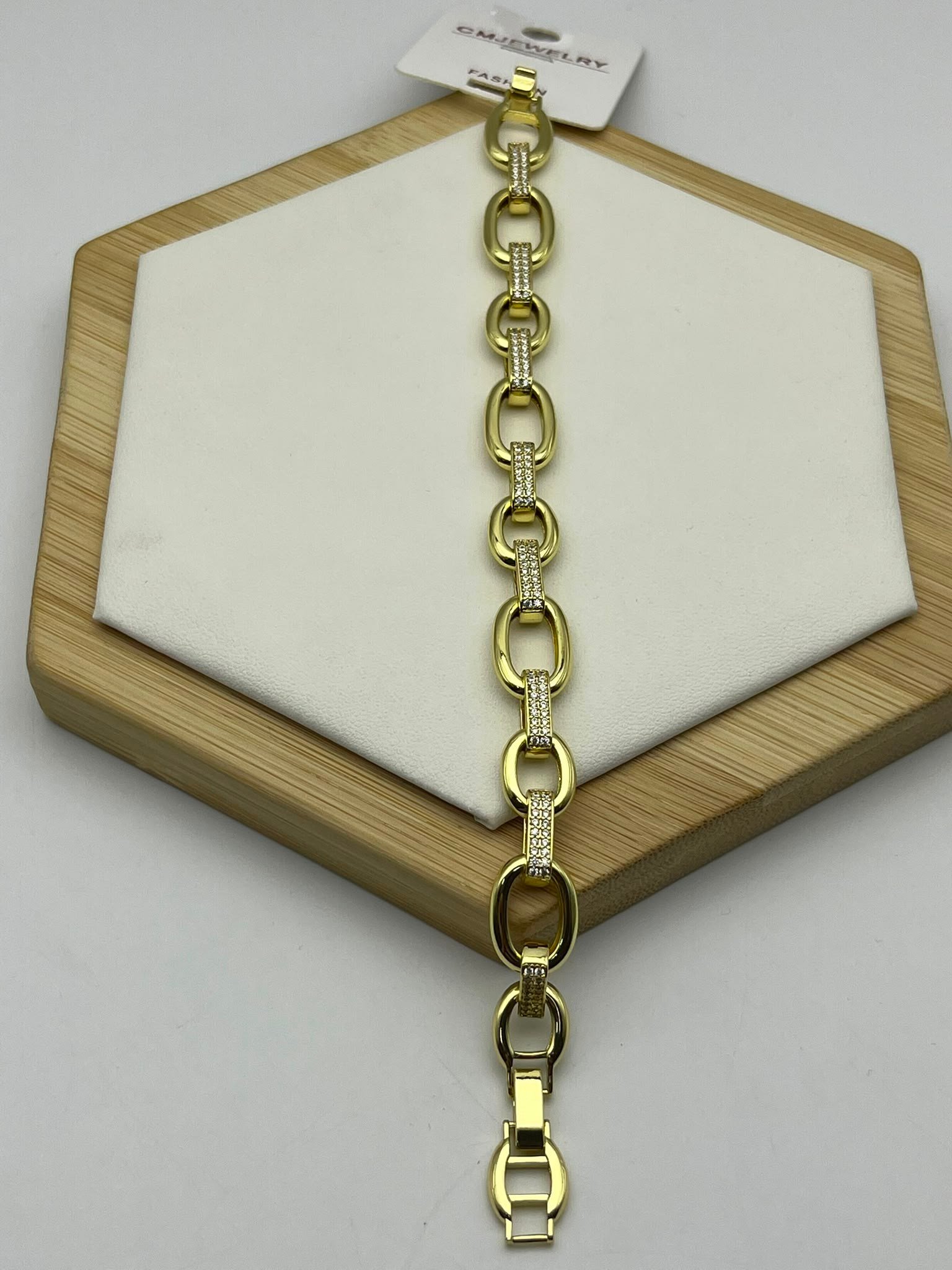 Oval Link Gold Bileklikk - 26cmblk30