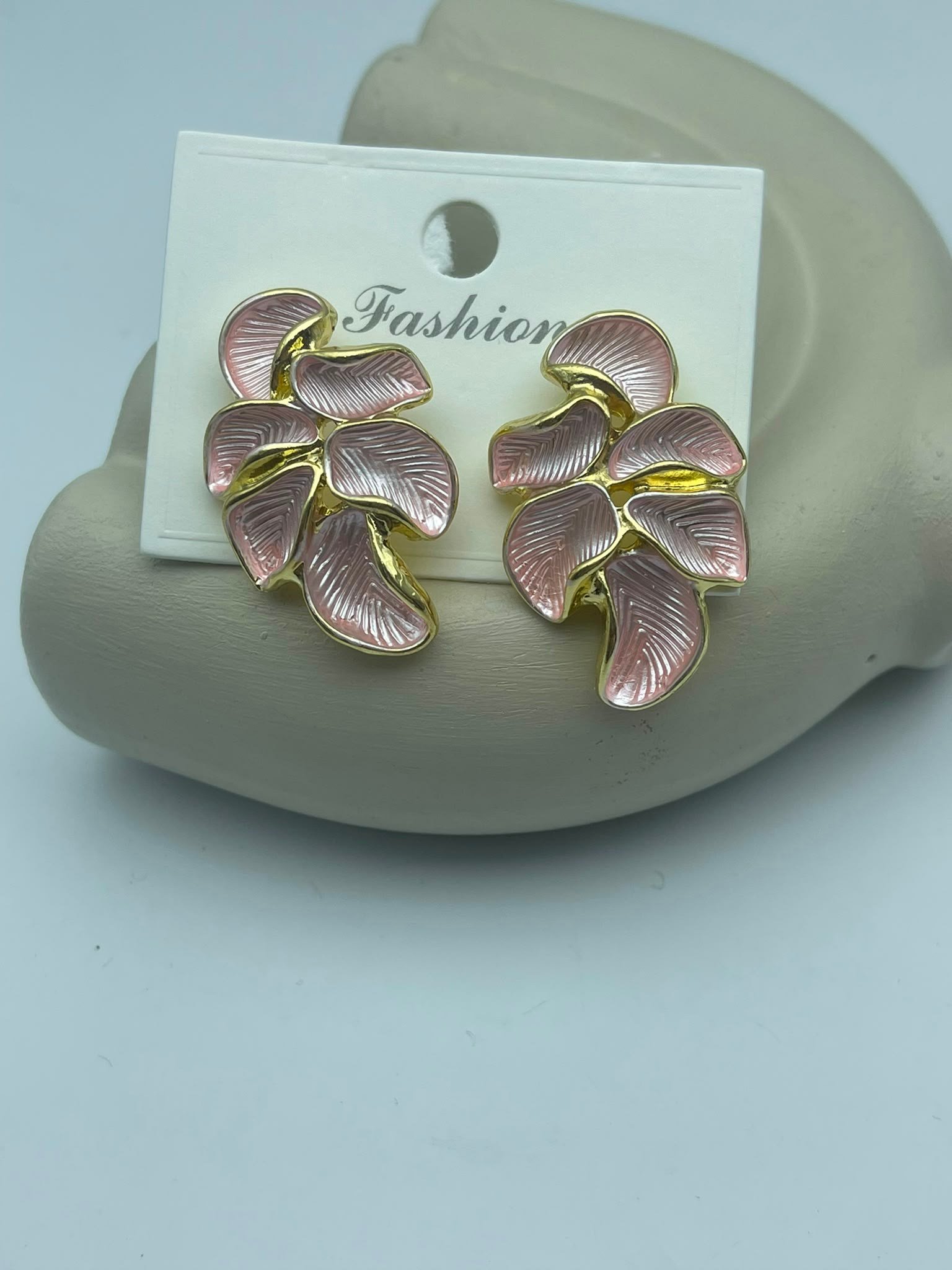 Pembe Yaprak Küpe - 26vipk10