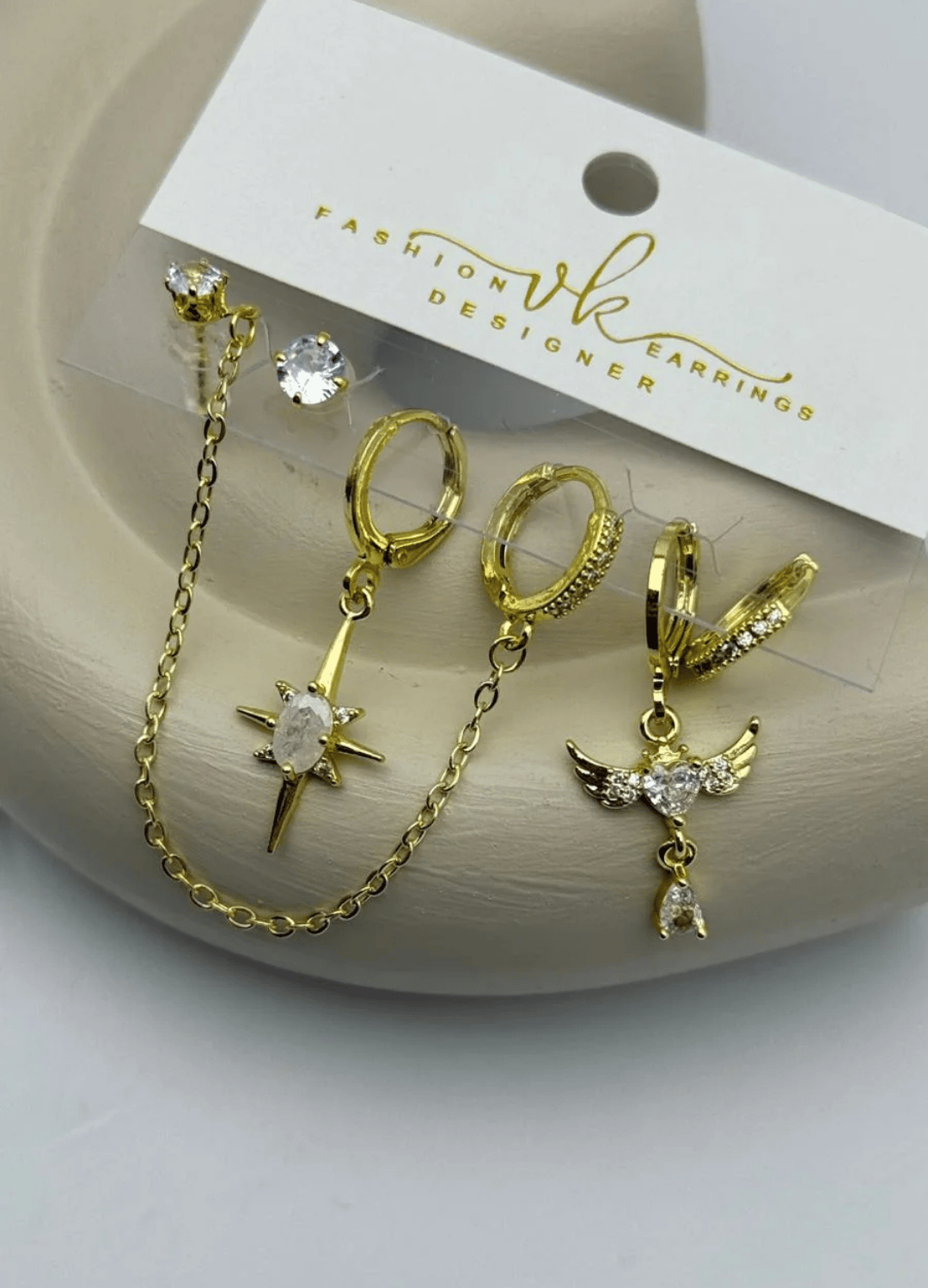 Vip 6'lı Gold Küpe - 25-vip147