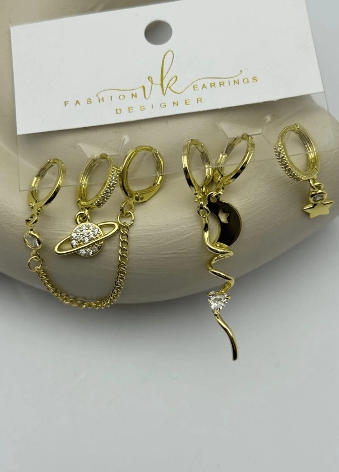 Vip 6'lı Gold Küpe - 25-vip150