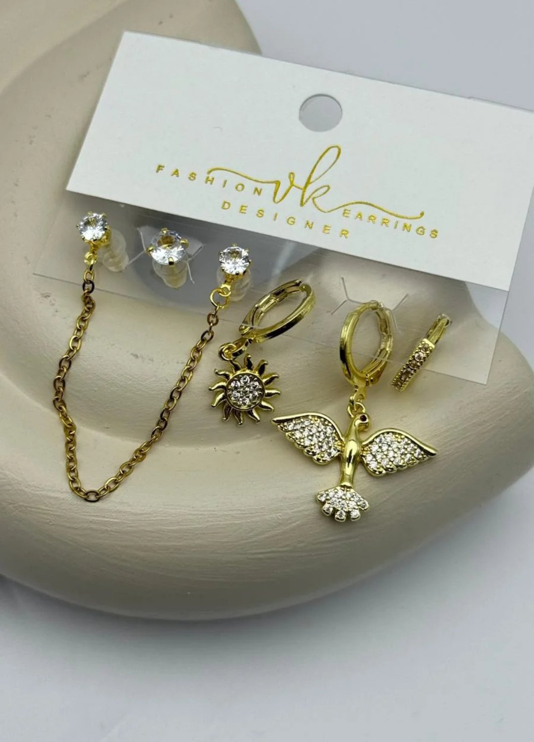 Vip 6'lı Gold Küpe - 25-vip151