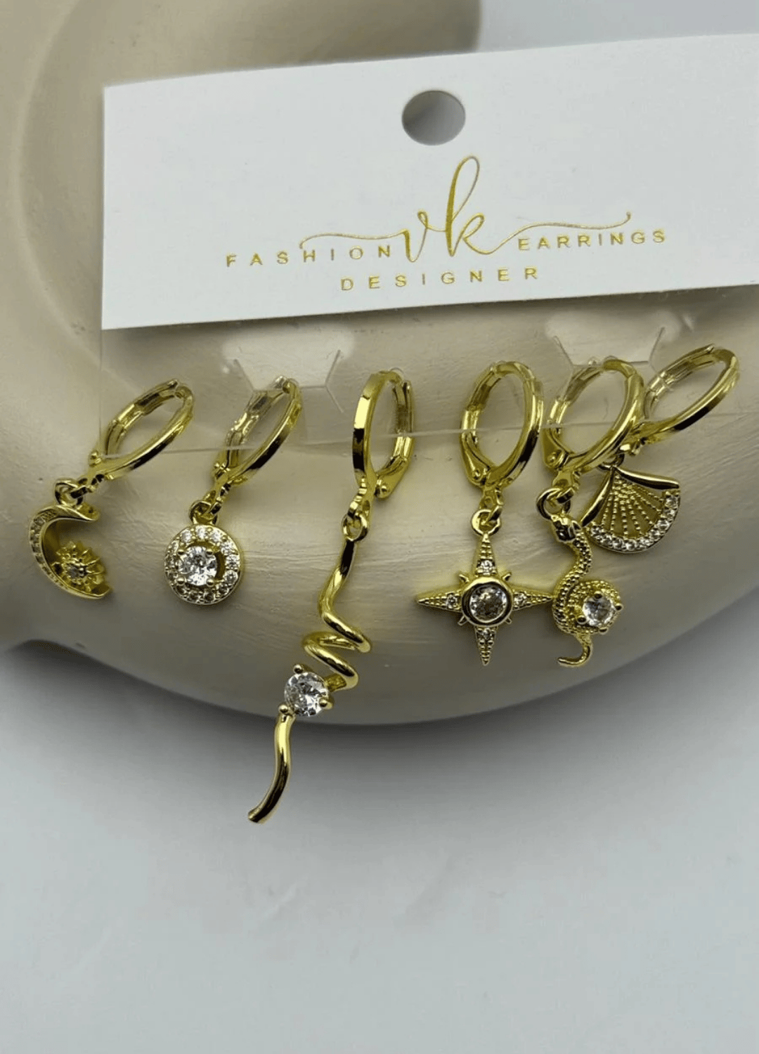 Vip 6'lı Gold Küpe - 25-vip152