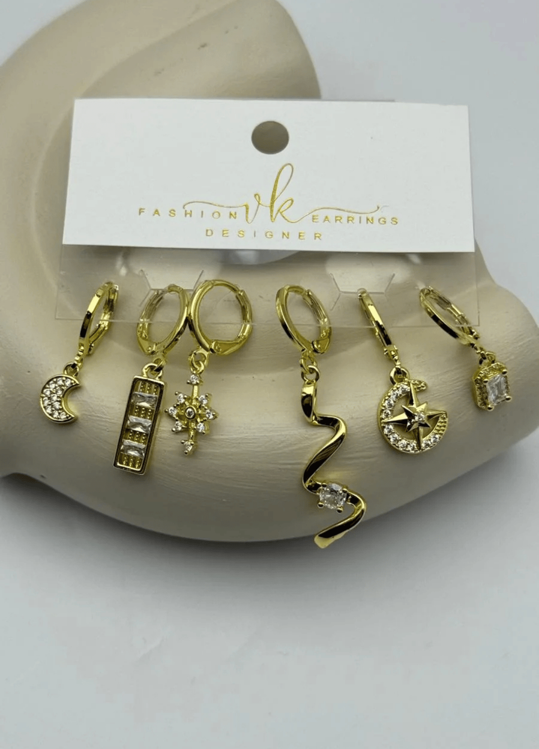 Vip 6'lı Gold Küpe - 25-vip153