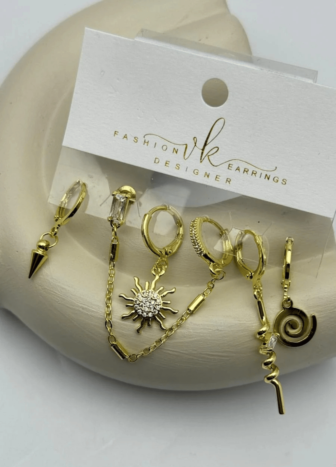 Vip 6'lı Gold Küpe - 25-vip154
