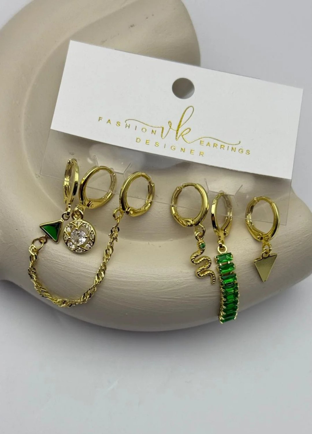 Vip 6'lı Gold Küpe - 25-vip155