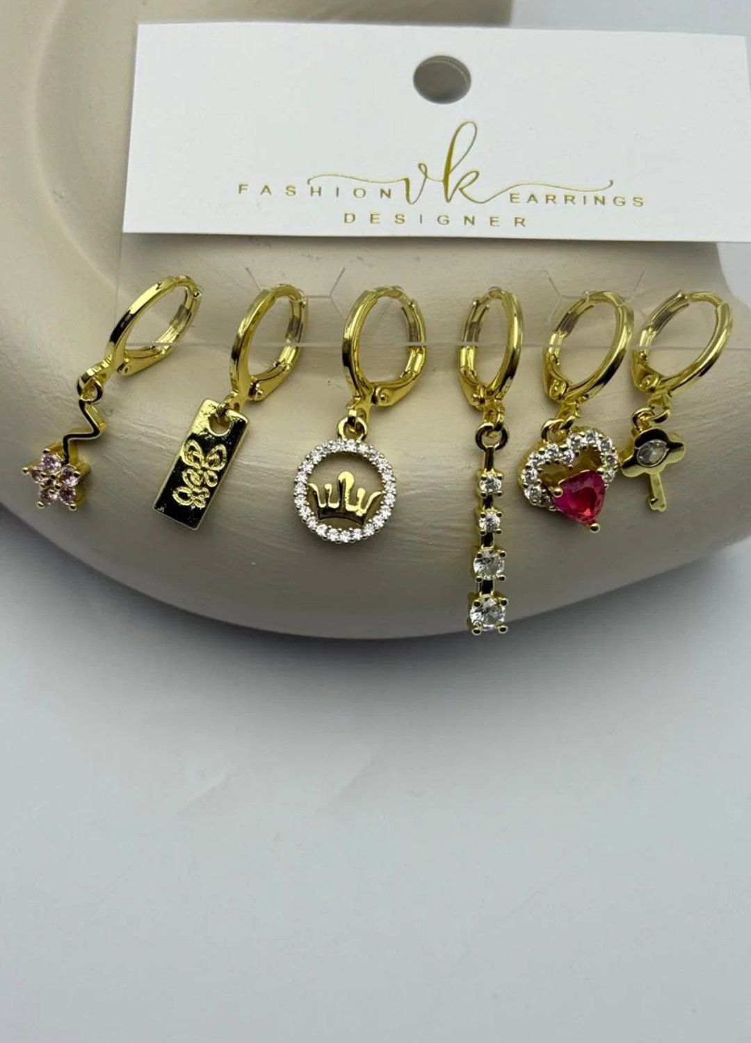 Vip 6'lı Gold Küpe - 25-vip157
