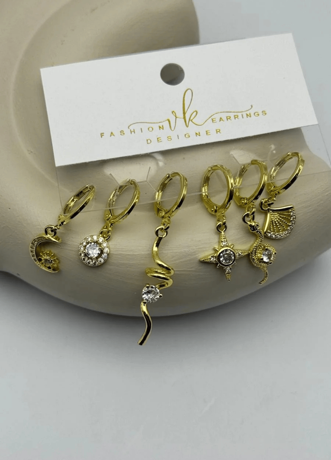 Vip 6'lı Gold Küpe - 25-vip162