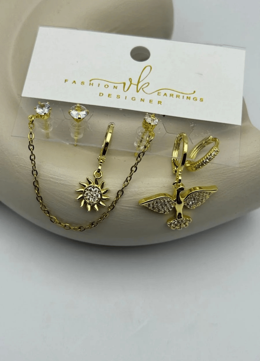 Vip 6'lı Gold Küpe - 25-vip164