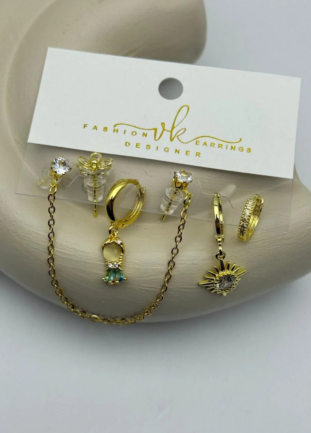 Vip 6'lı Gold Küpe - 25-vip165