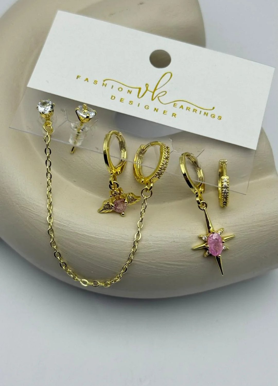 Vip 6'lı Gold Küpe - 25-vip167