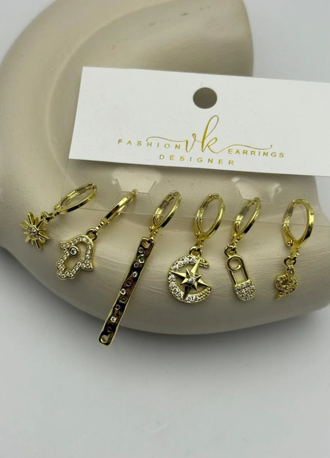 Vip 6'lı Gold Küpe - 25-vip177