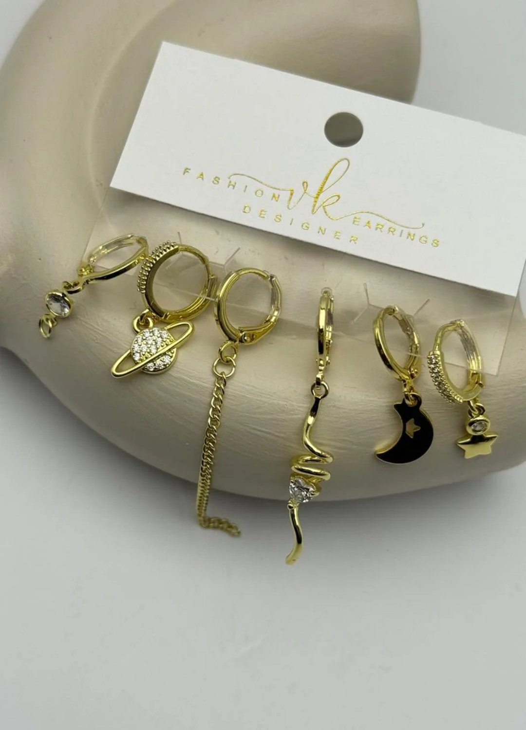 Vip 6'lı Gold Küpe - 25-vip178