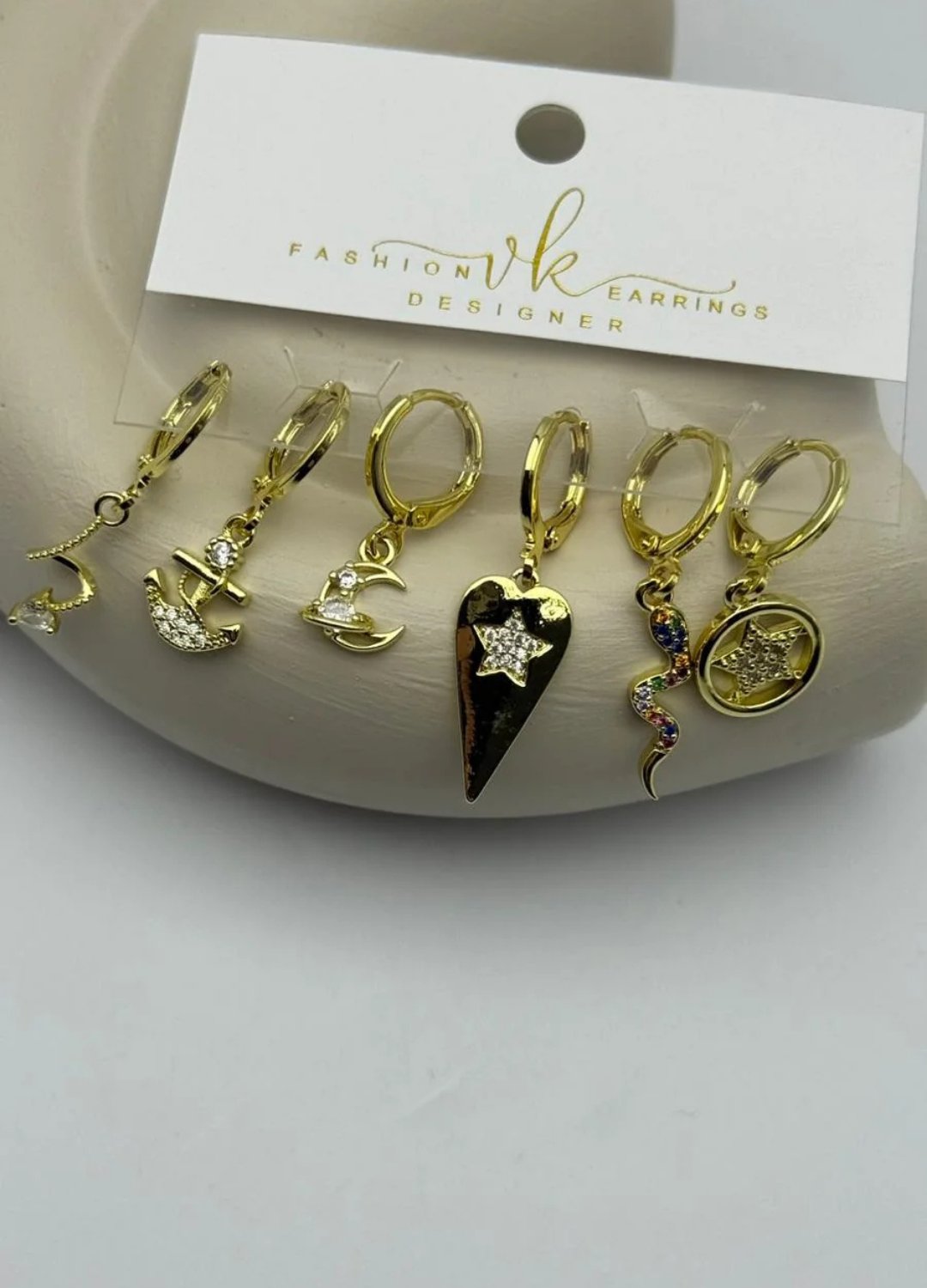 Vip 6'lı Gold Küpe - 25-vip179
