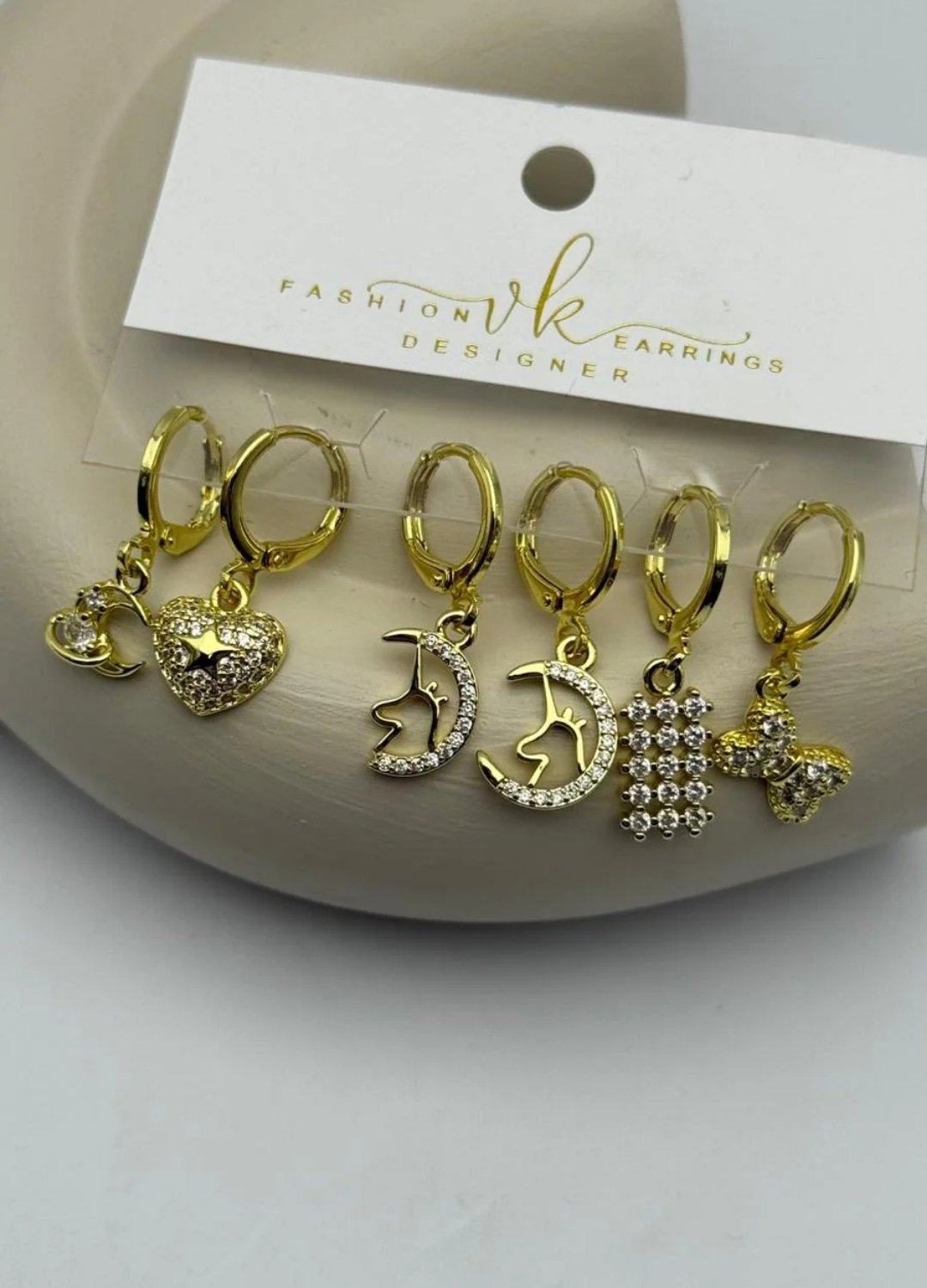 Vip 6'lı Gold Küpe - 25-vip184