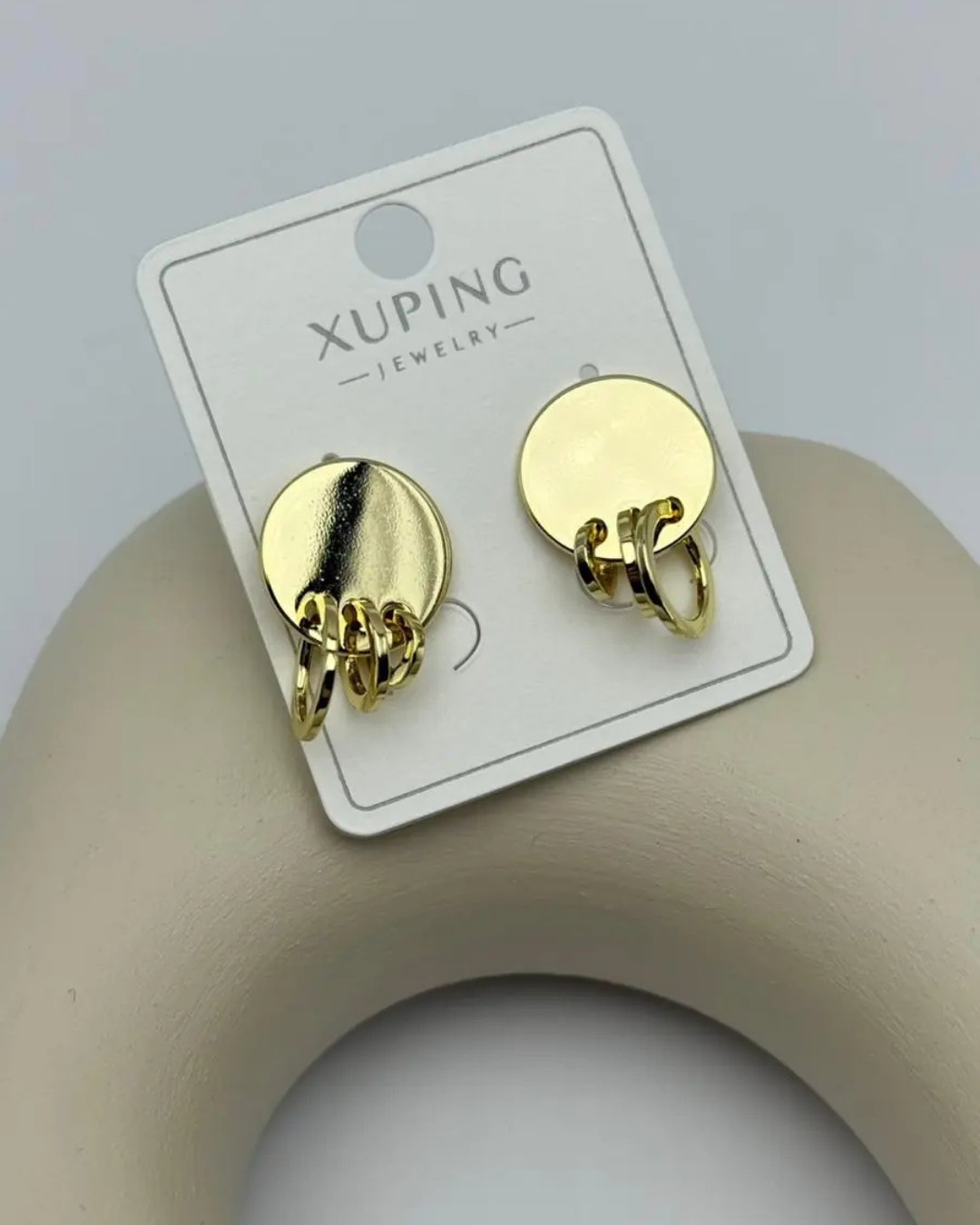 Xuping Gold 3'lü Halkalı Küpe - 25-xpkp14