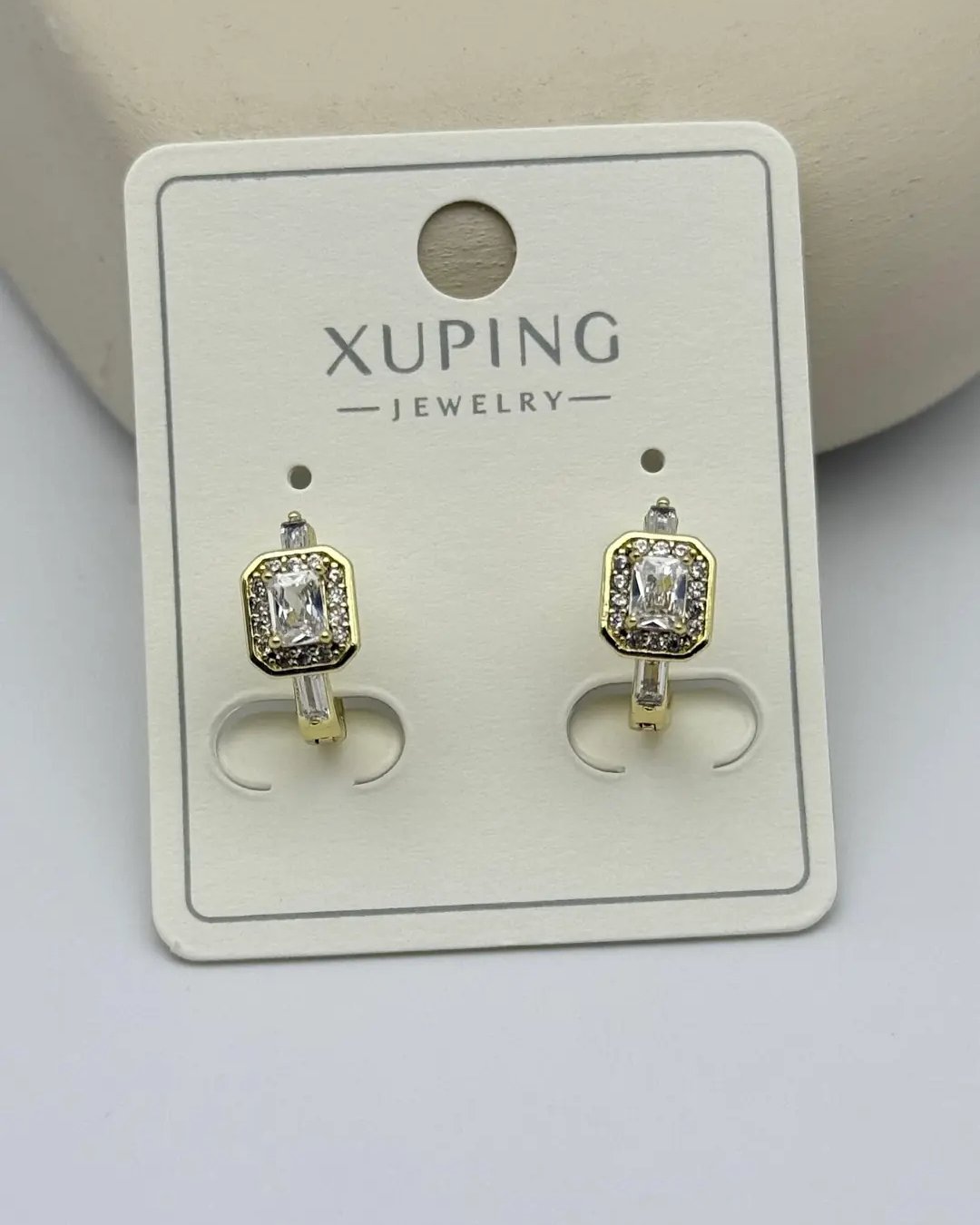 Xuping Gold Baget Taşlı Mini Küpe 25-xpkp186