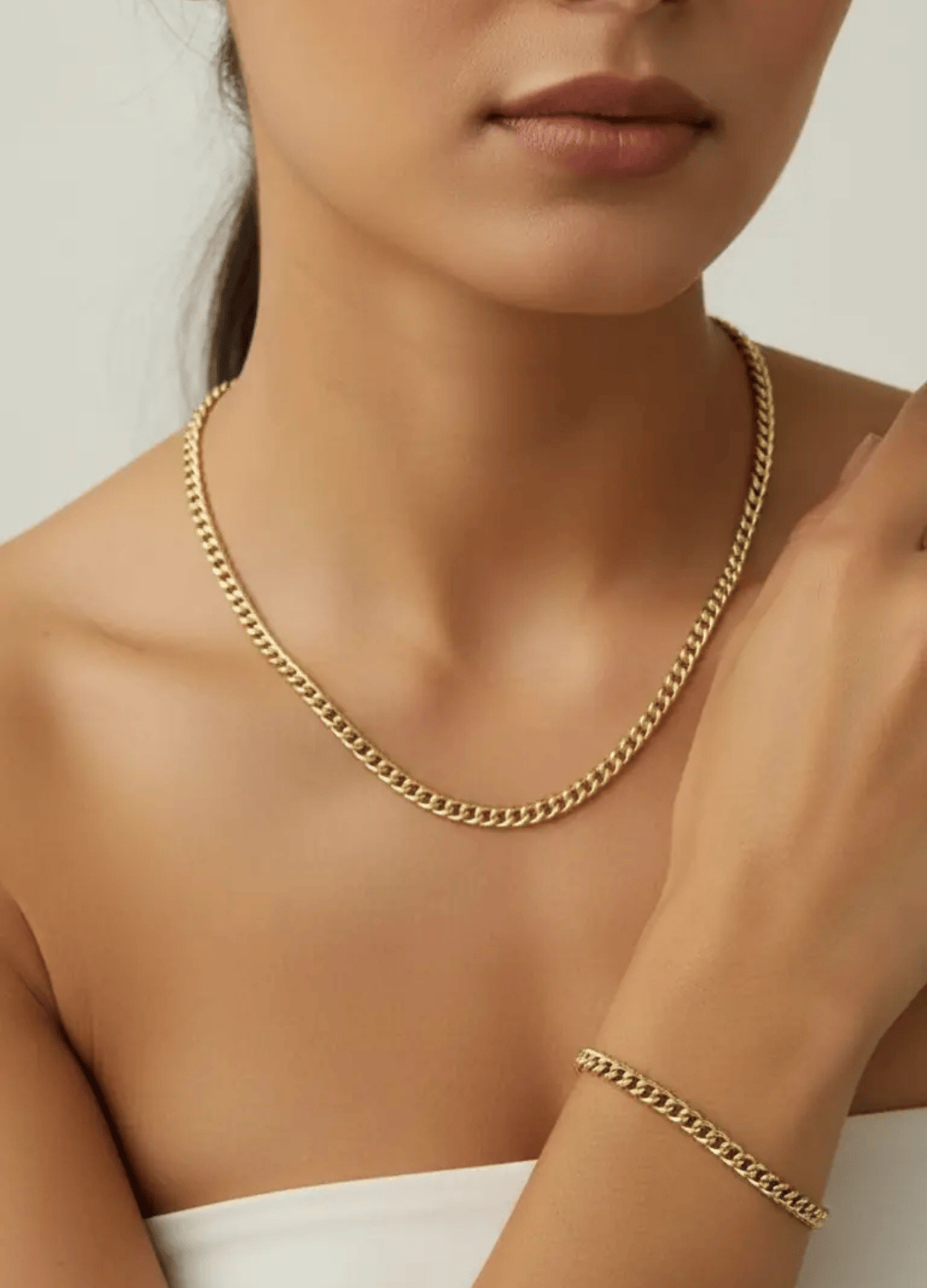 xuping Gold İnce Halka Zincir Set - 25xps03