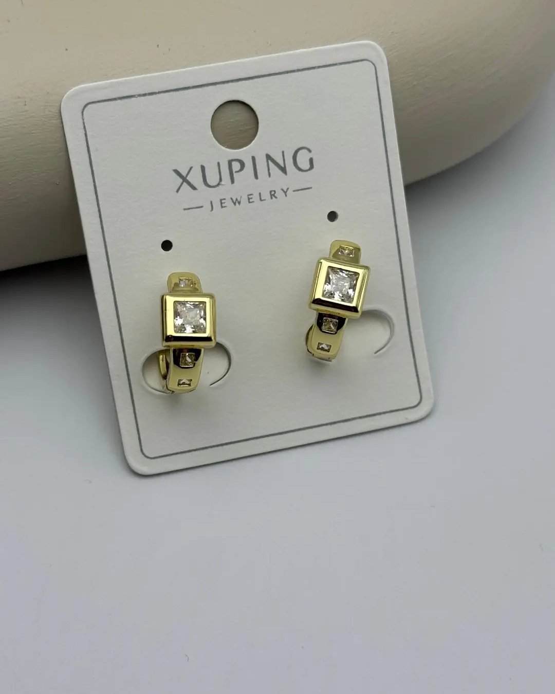 Xuping Gold Kare Taşlı Küpe - 25-xpkp57