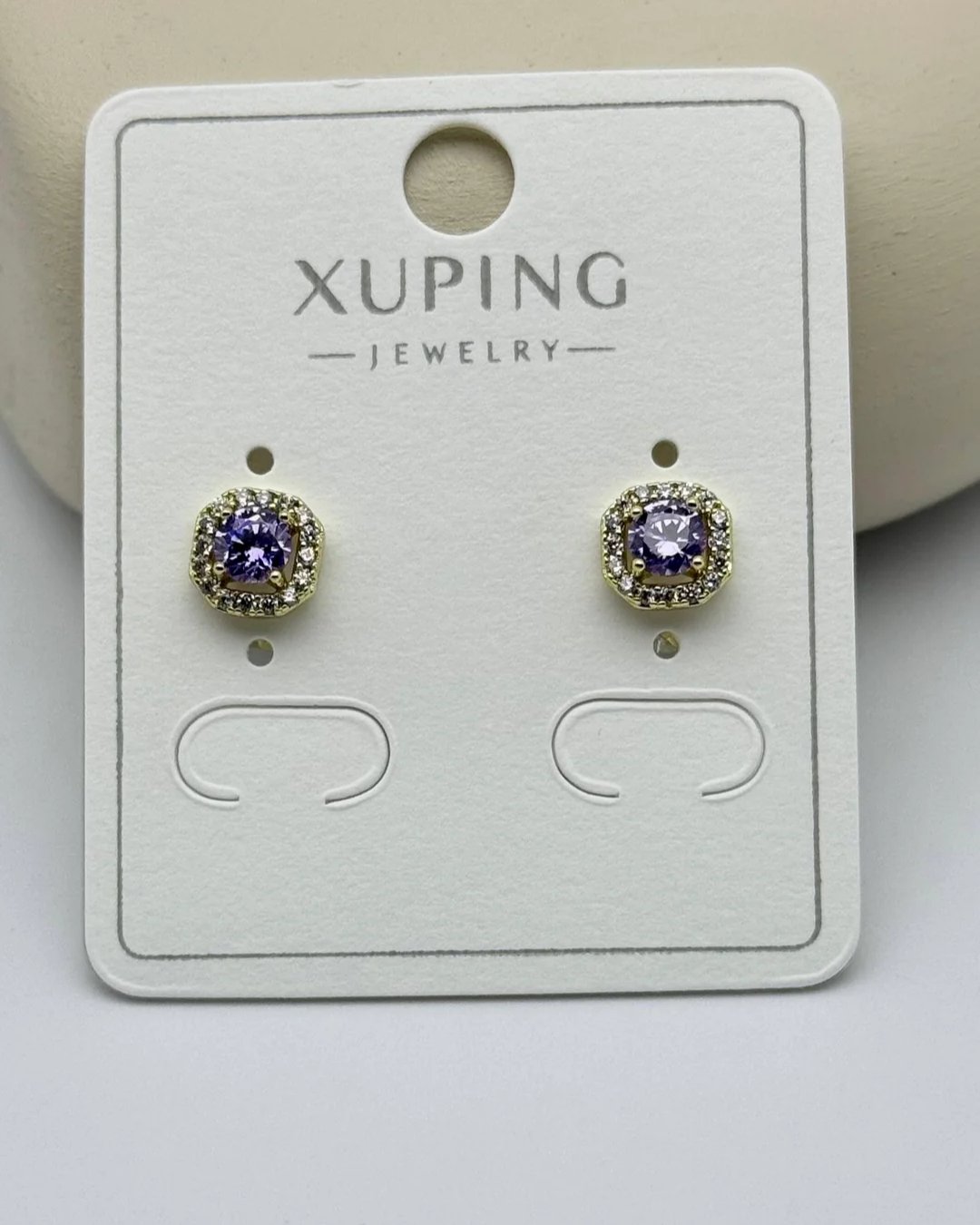 Xuping Gold Mor Taşlı Mini Küpe - 25-xpkp233