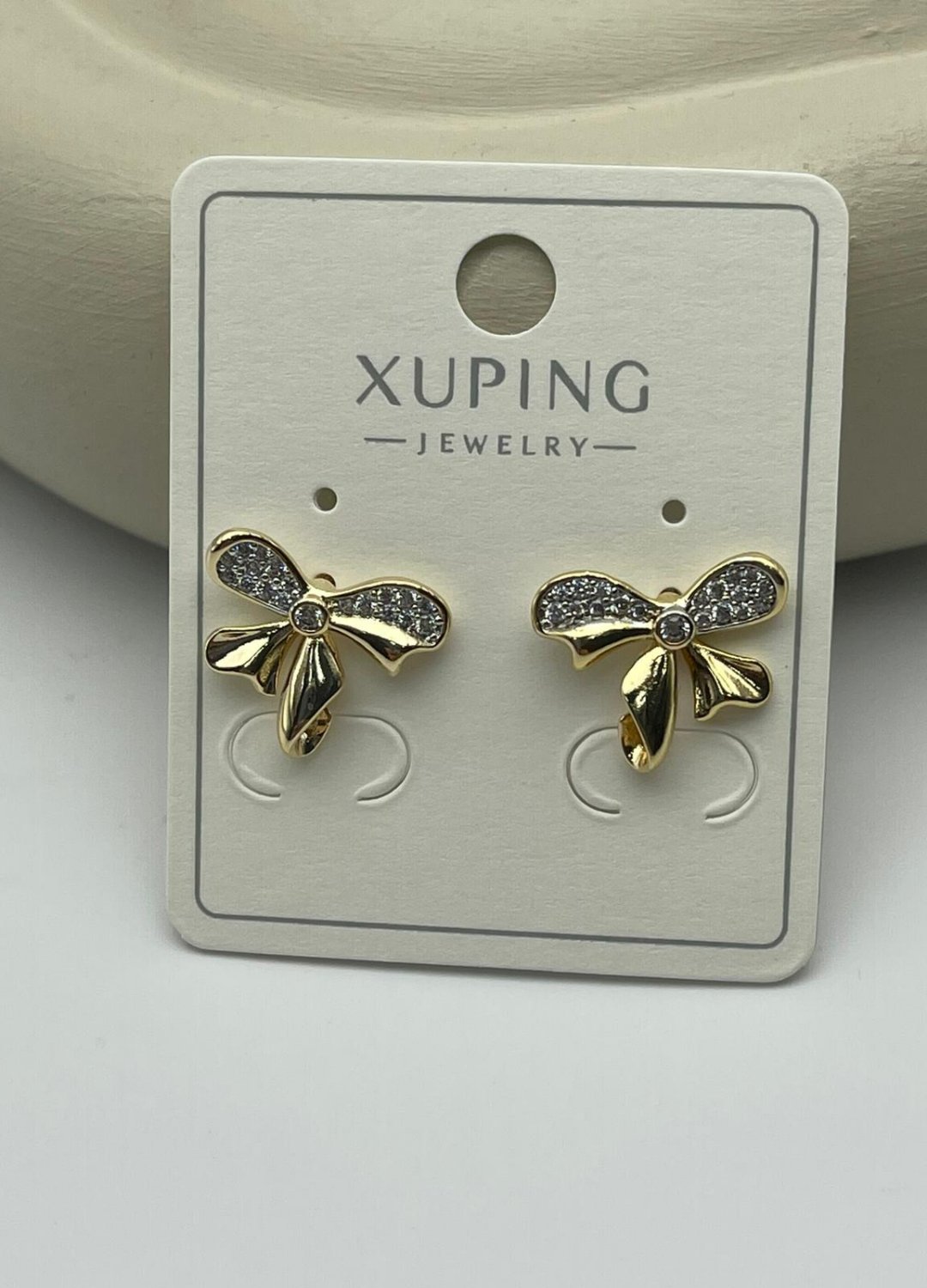 Xuping Gold Taşlı Fiyonk Küpe - 25xpkp372