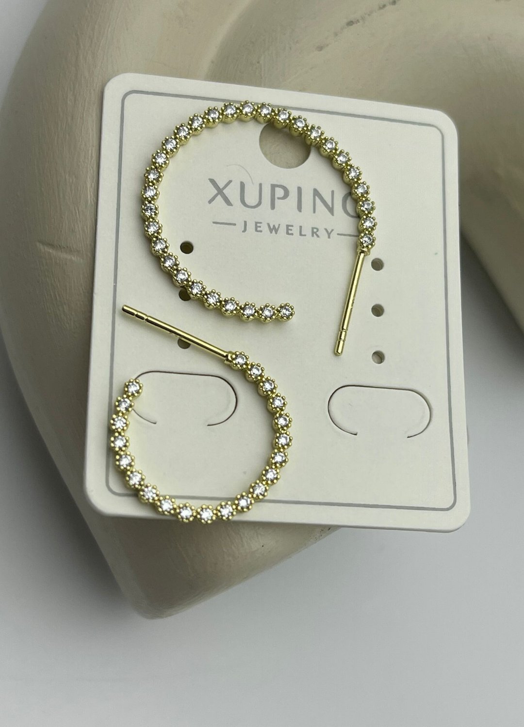 Xuping Gold Taşlı Halka Küpe - 25xpkp356