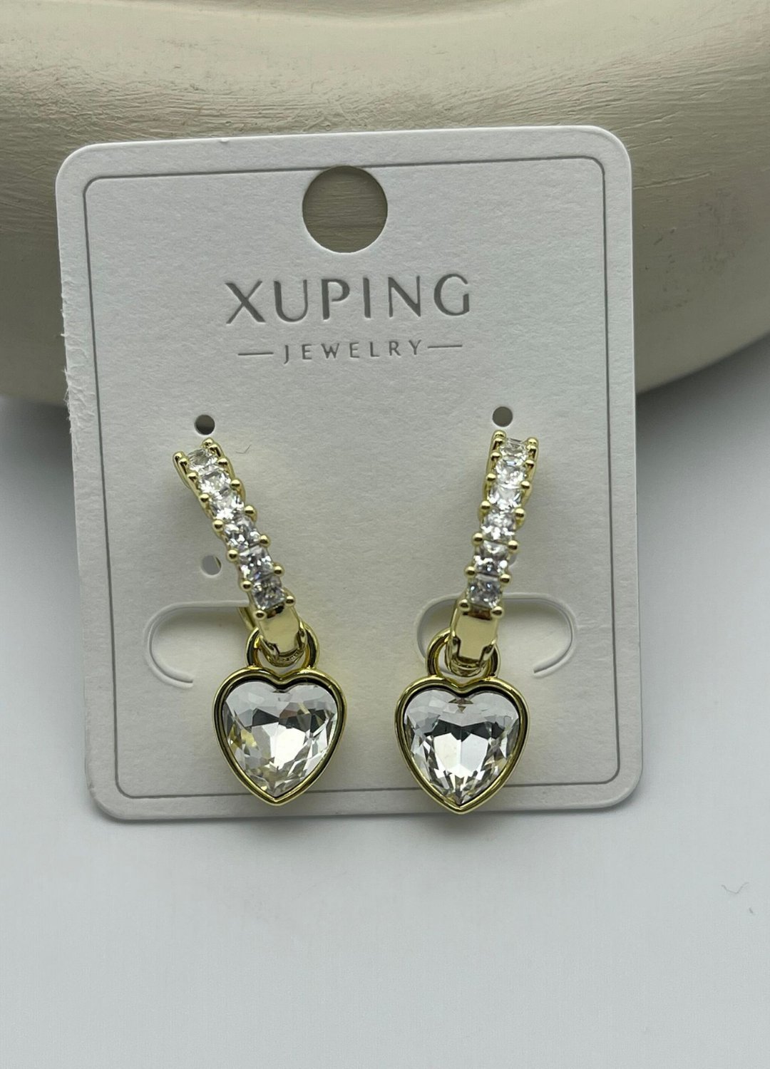 Xuping Gold Taşlı Kalp Küpe - 25xpkp350