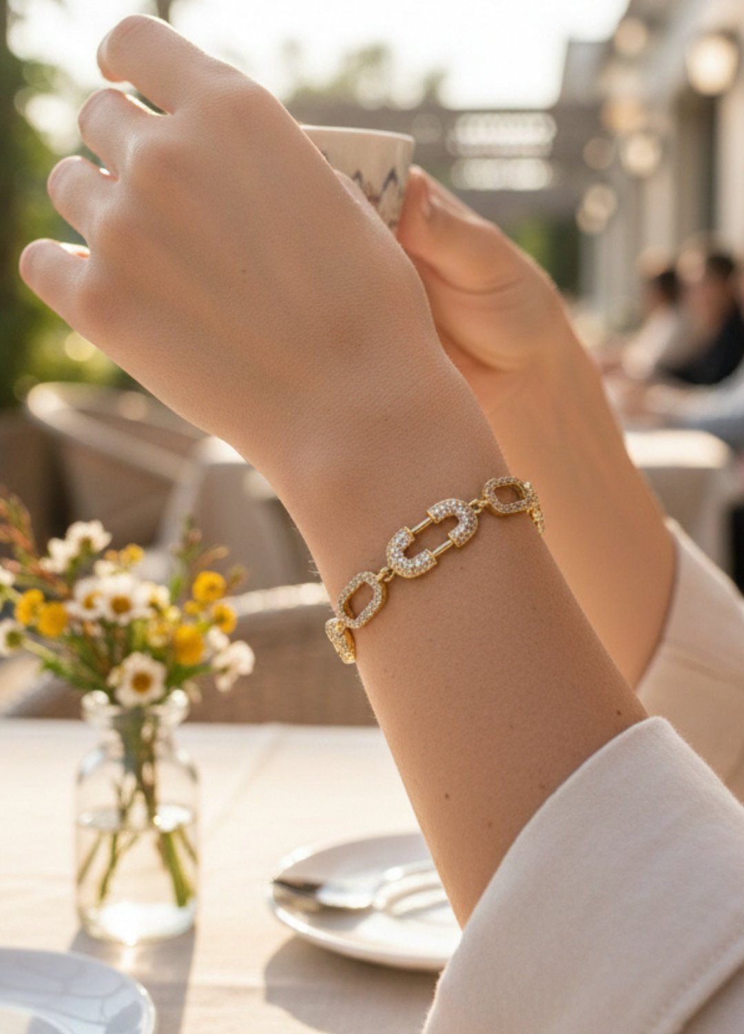 Xuping Gold Yuvarlak Taşlı Bileklik - 26xpb10