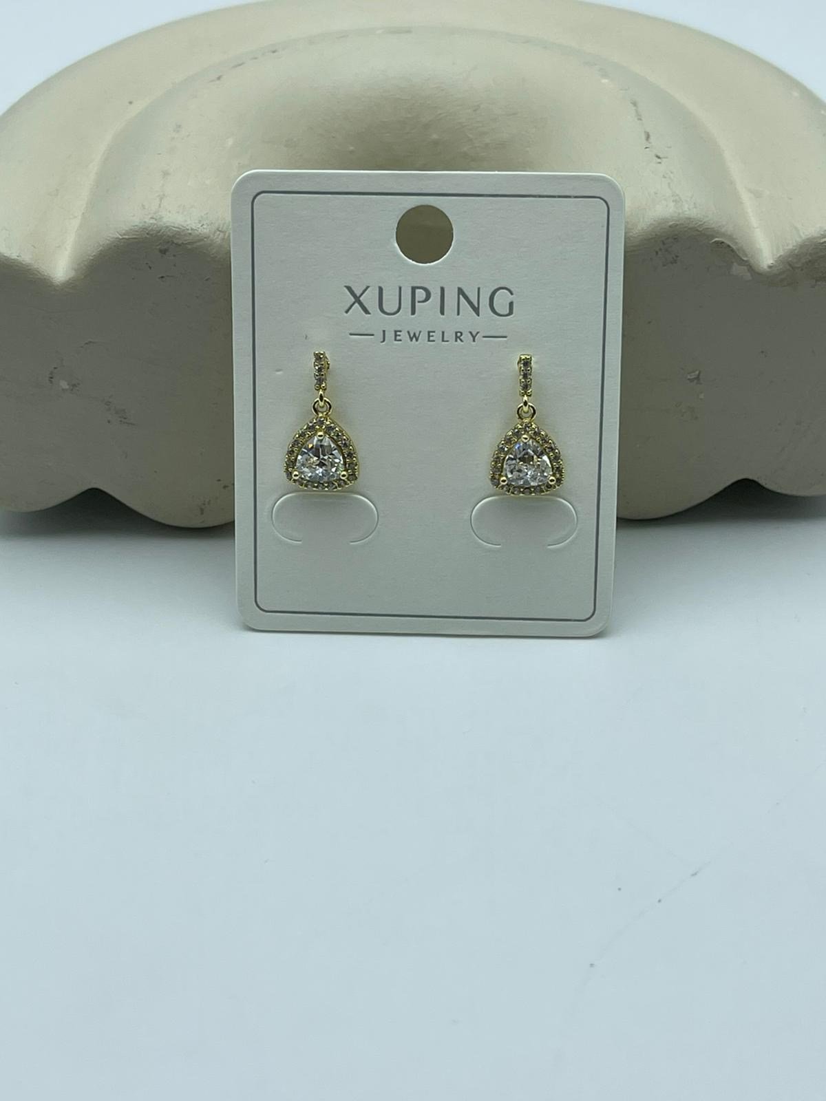 Xuping Taşlı Gold Çelik Küpe - 26xpkp12