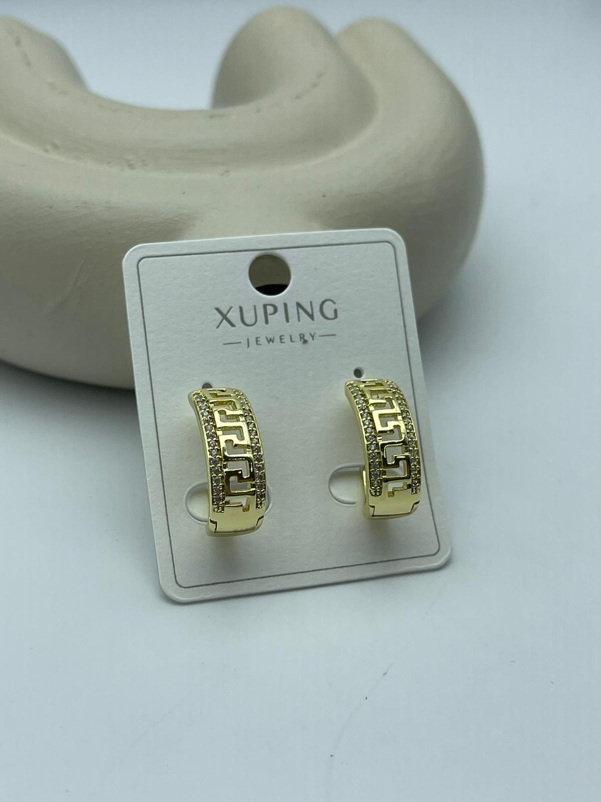Xuping Taşlı Gold Çelik Küpe - 26xpkp24