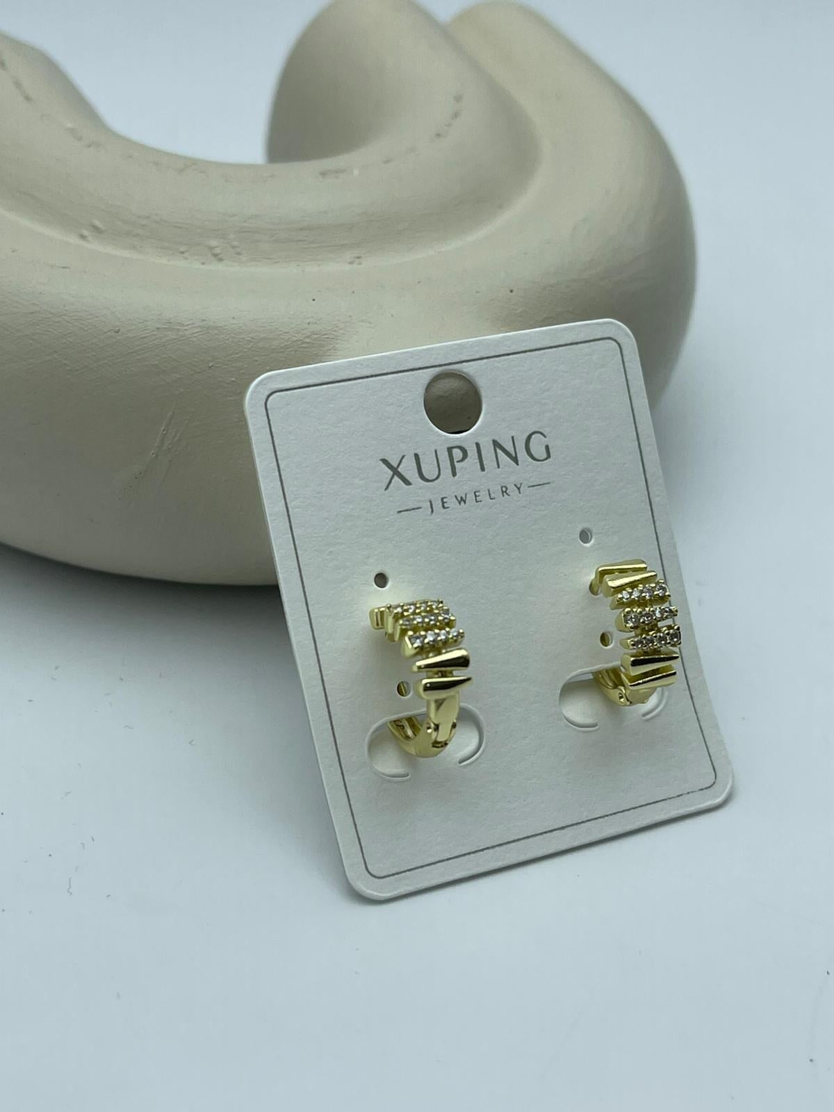 Xuping Taşlı Gold Çelik Küpe -  26xpkp32