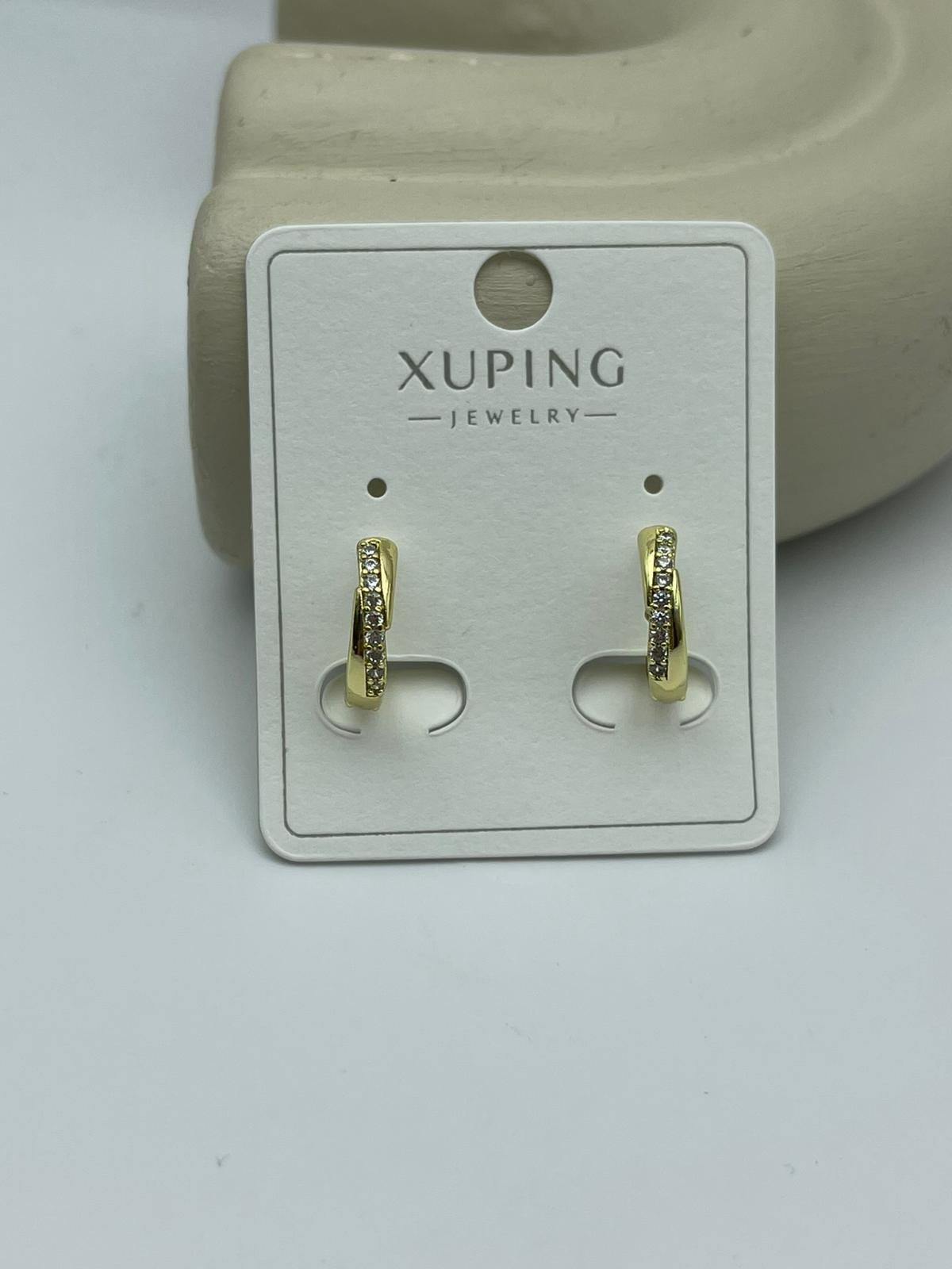 XUPING Taşlı Gold Küpe - 25xpkp378