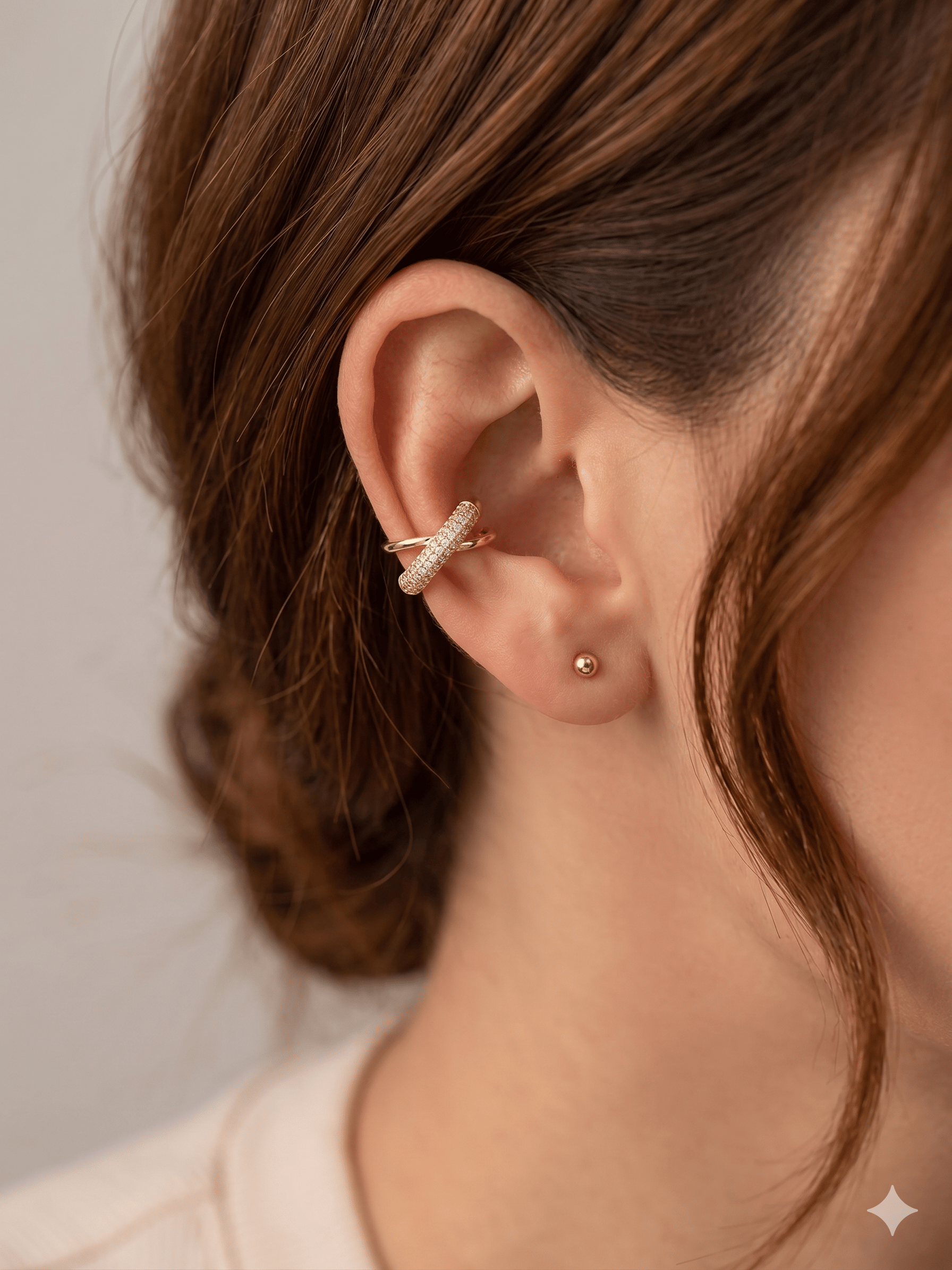 Yıldızlı VIP Earcuff Küpe