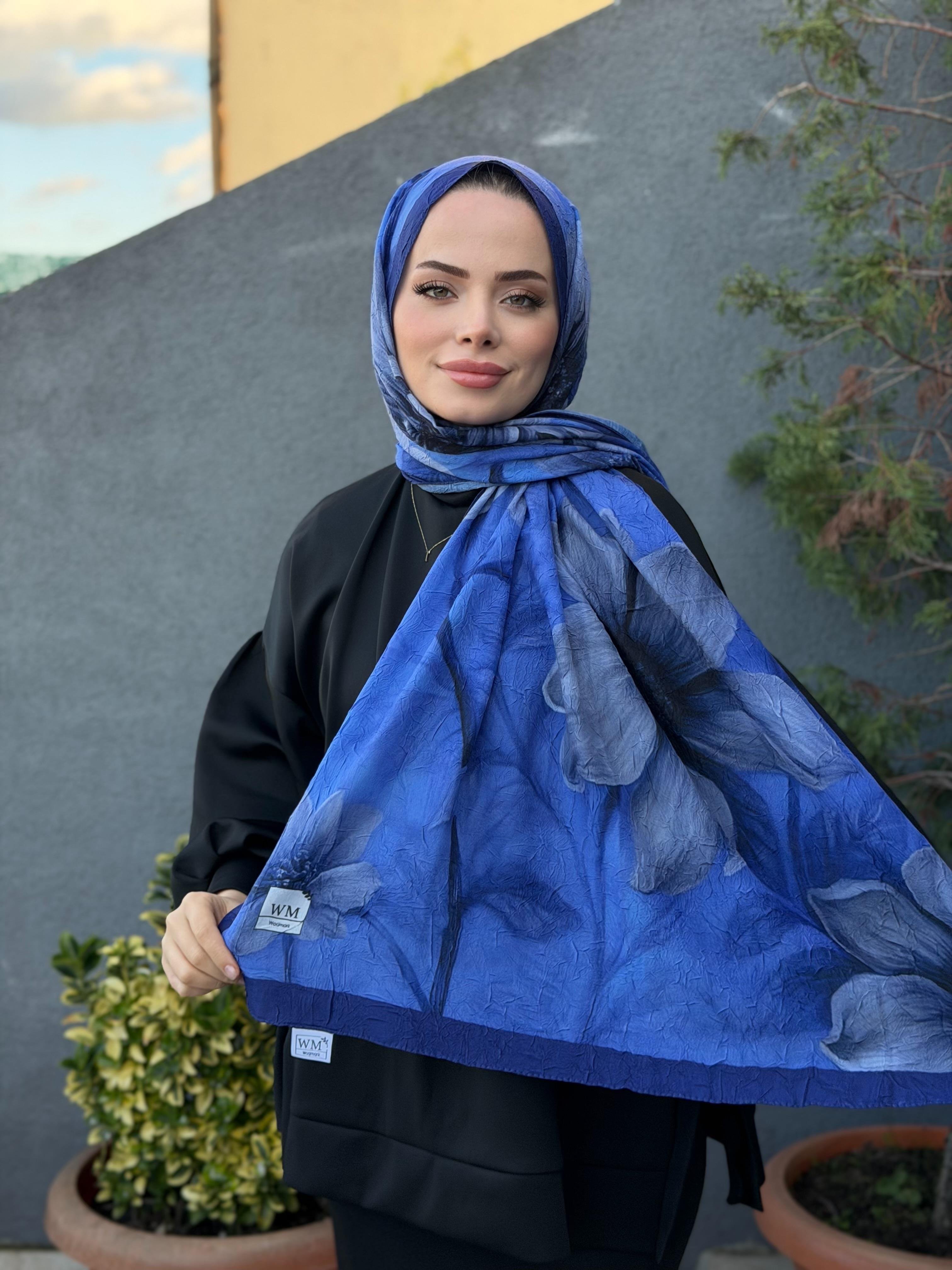 Bella Soft Kraş Şal - Lacivert