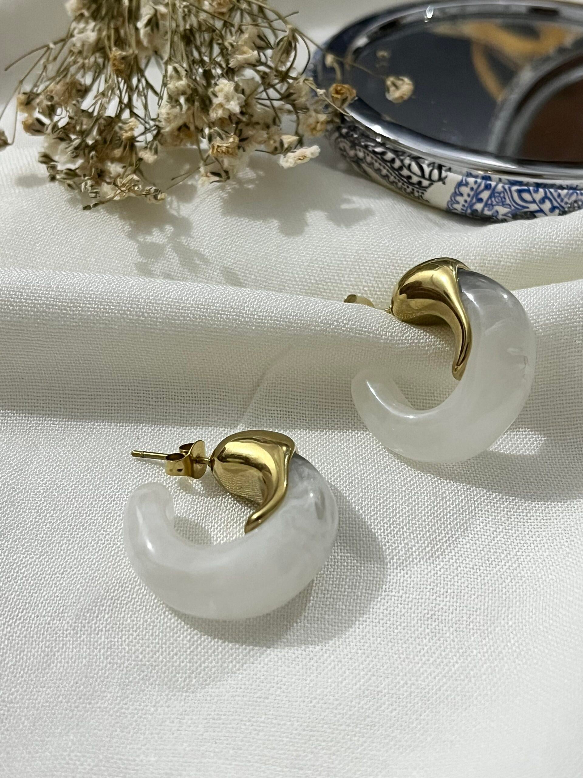 Perle Çelik Küpe