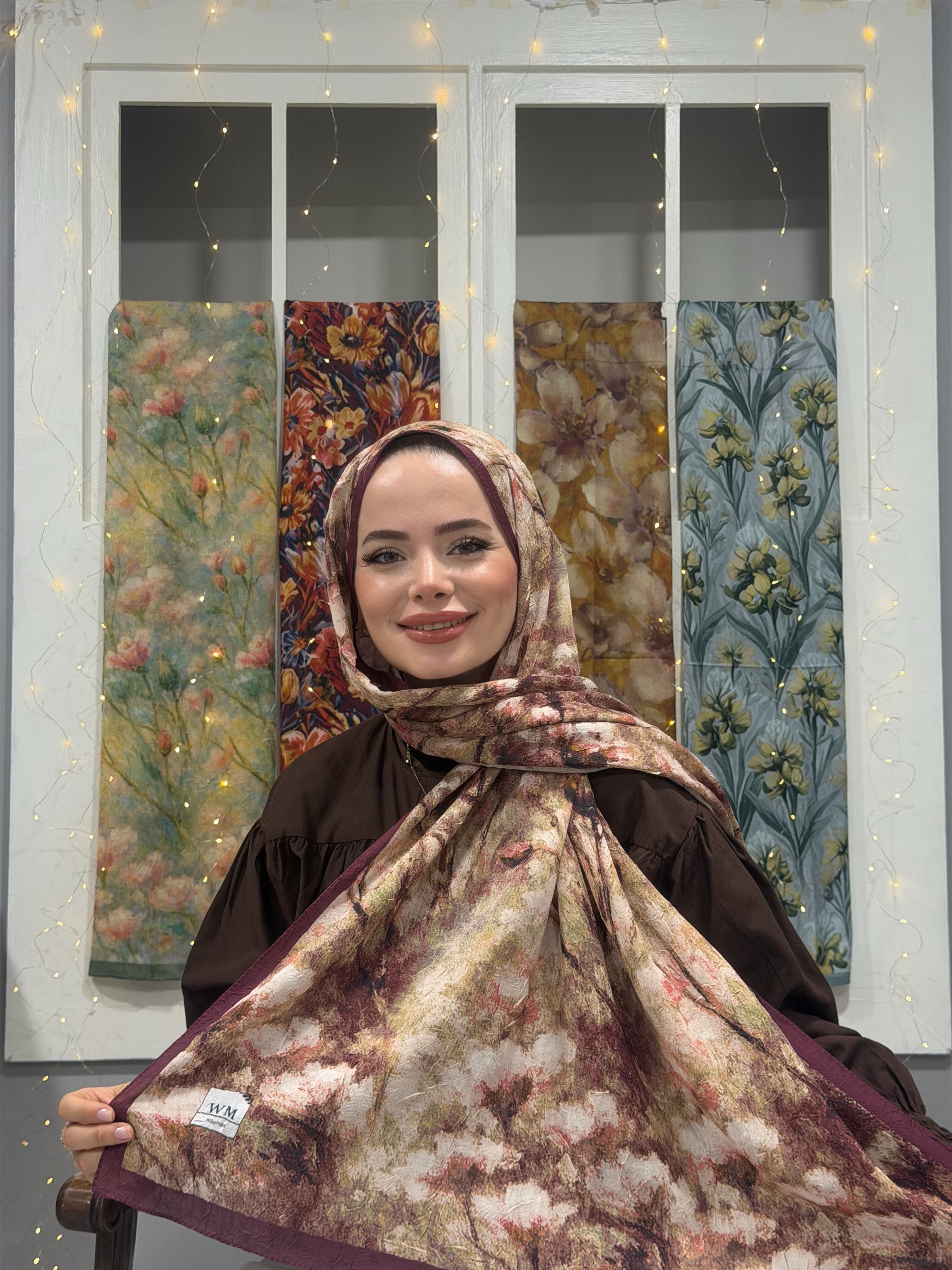 Senna Kraş Şal - Bordo