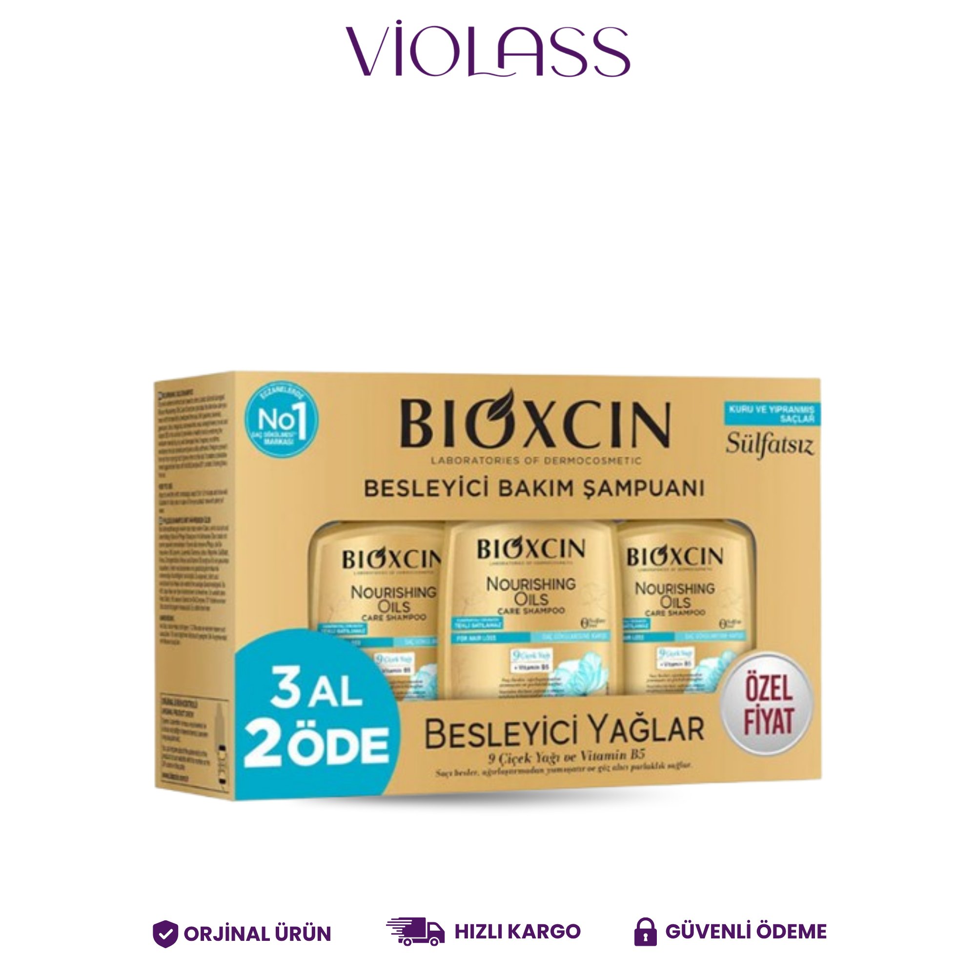 Bioxcin Besleyici Yağlar Onarıcı Bakım Şampuanı 3 x 300 ml