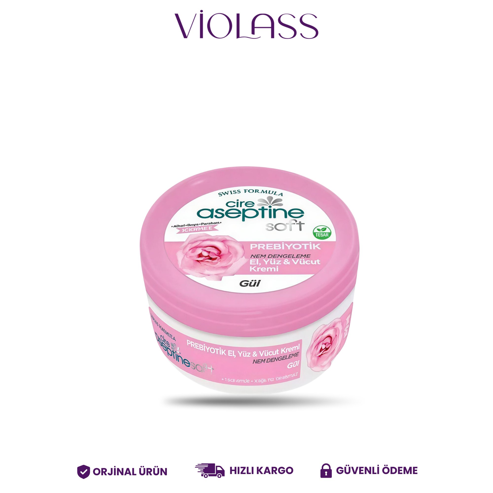 Cire Aseptine Soft Gül Özlü Nem Dengeleyici, Besleyici Prebiyotikli Krem 100 ml