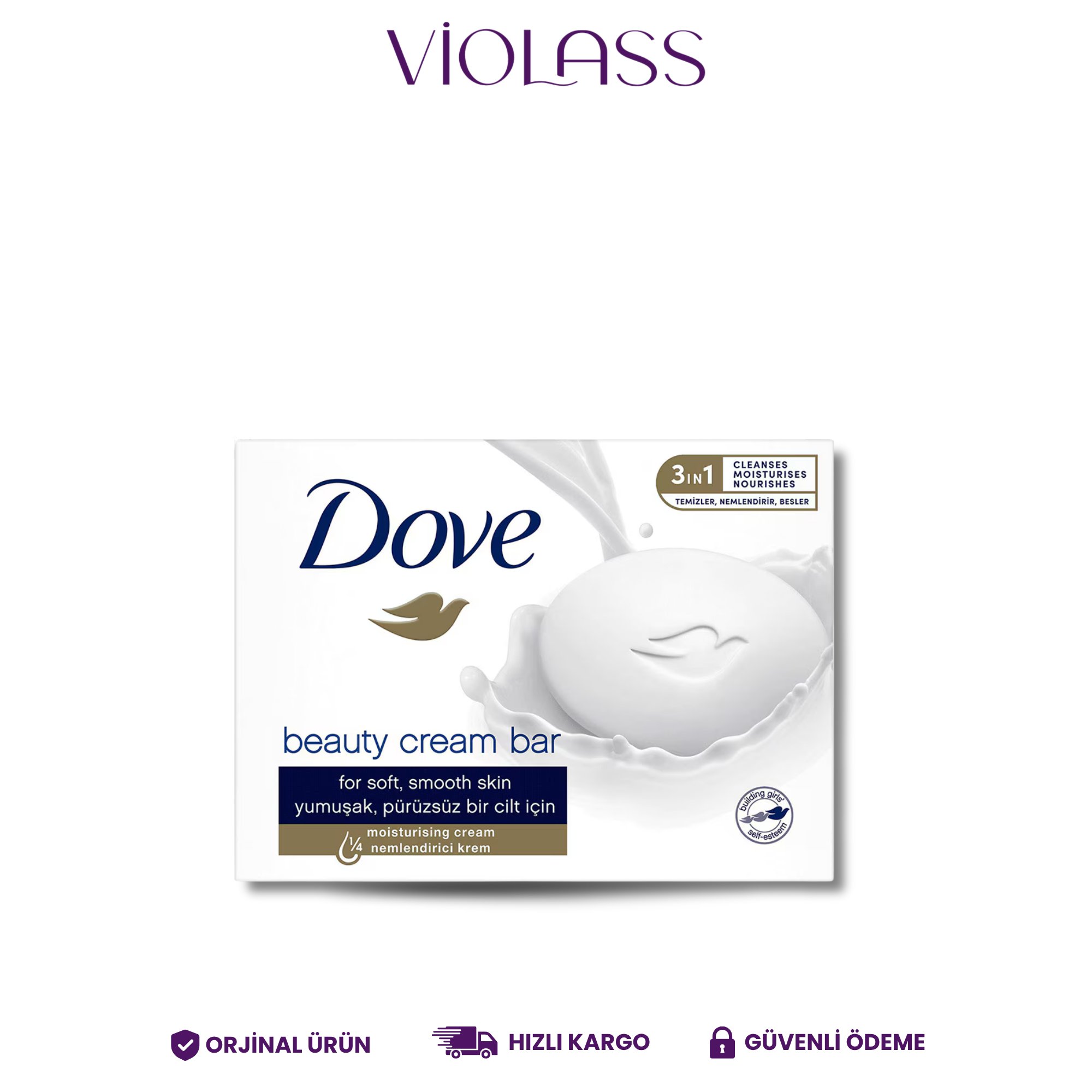 Dove Beauty Cream Bar Original Yumuşak Pürüzsüz Bir Cilt İçin Nemlendirici Krem 90 g