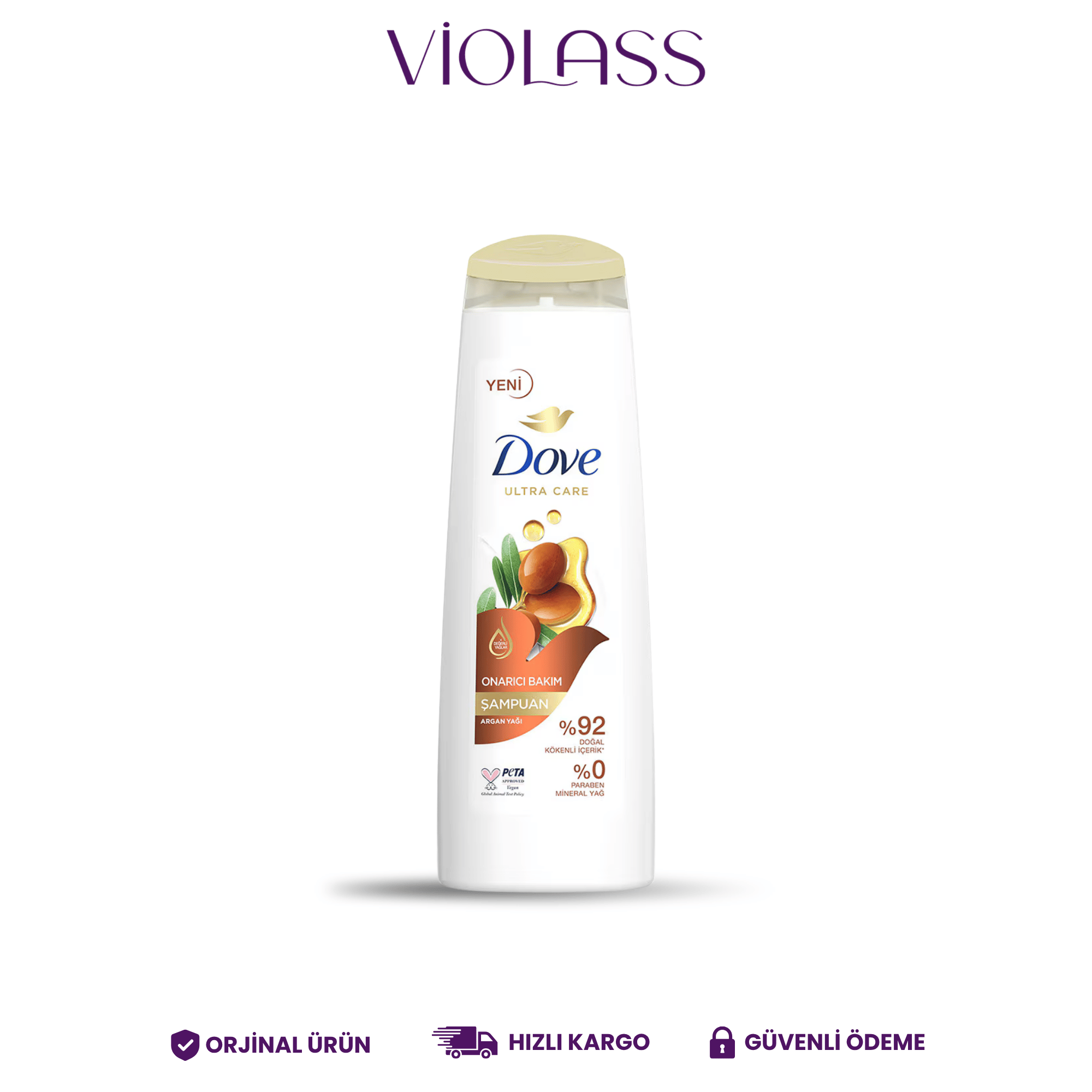 Dove Saç Bakım Şampuanı Argan Yağı Onarıcı Bakım 400 ml
