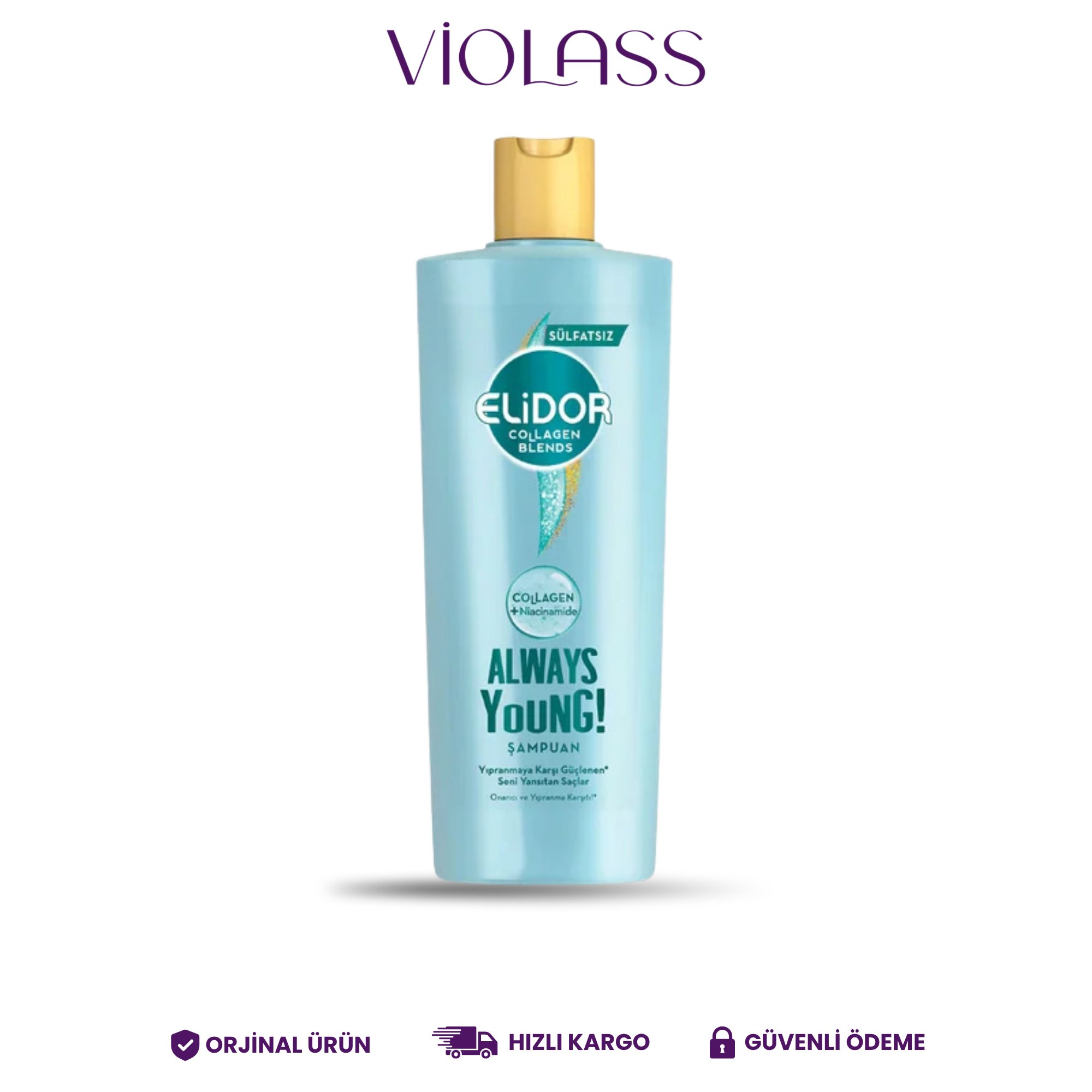 Elidor Collagen Blends Always Young Onarıcı ve Yıpranma Karşıtı Şampuan 350 ml