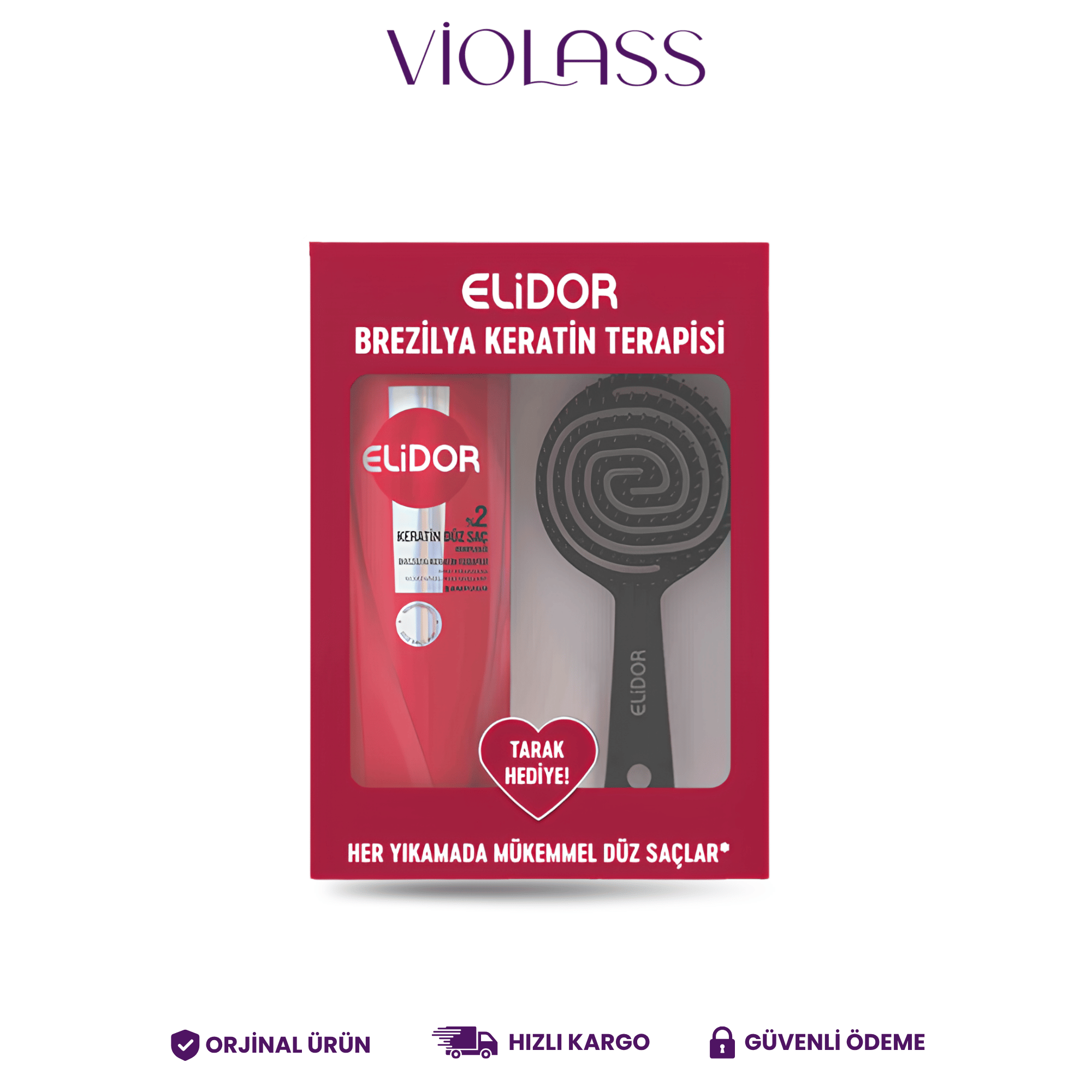 Elidor Keratin Şampuan 400 ml + Tarak Hediyeli