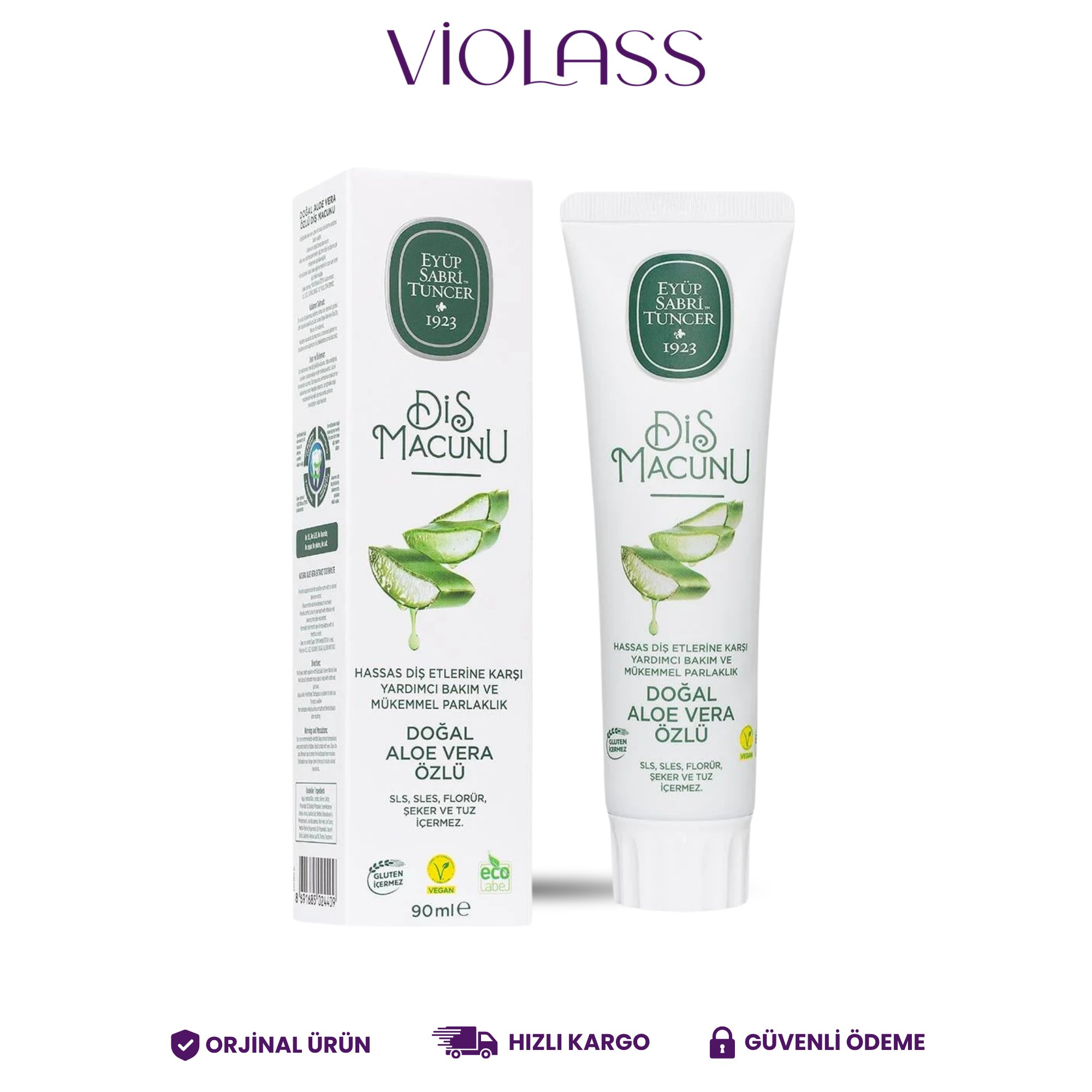 Eyüp Sabri Diş Macunu Doğal Aloe Vera 90 ML