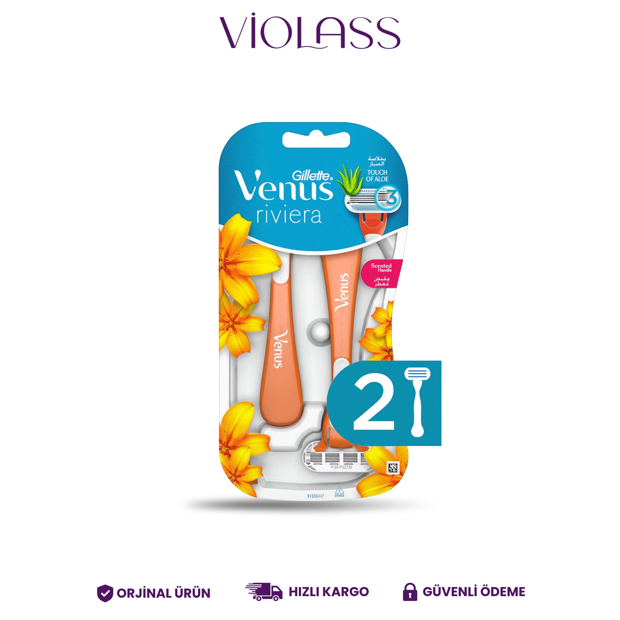 Gillette Venus Riviera Kullan At Kadın Tıraş Bıçağı 2'li