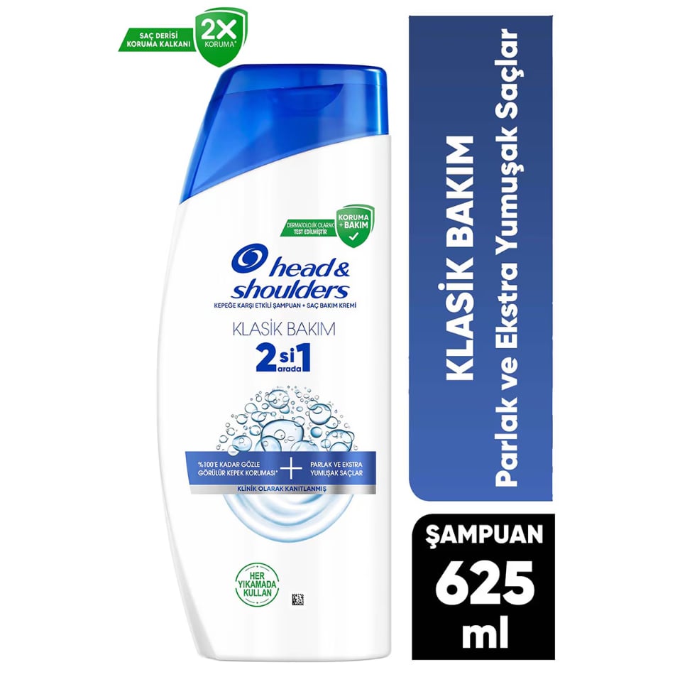 Head&Shoulders Şampuan 2'si 1 Arada Klasik Bakım 625 ml