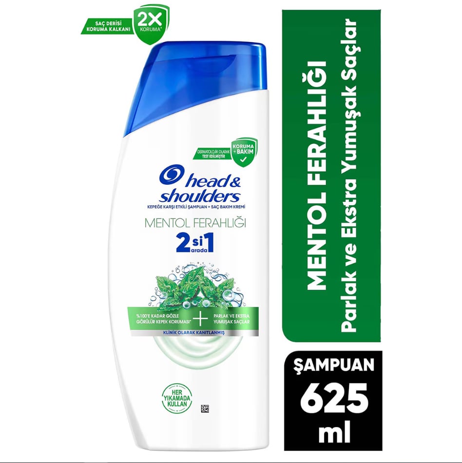 Head&Shoulders Şampuan 2'si 1 Arada Mentol Ferahlığı 625 ml