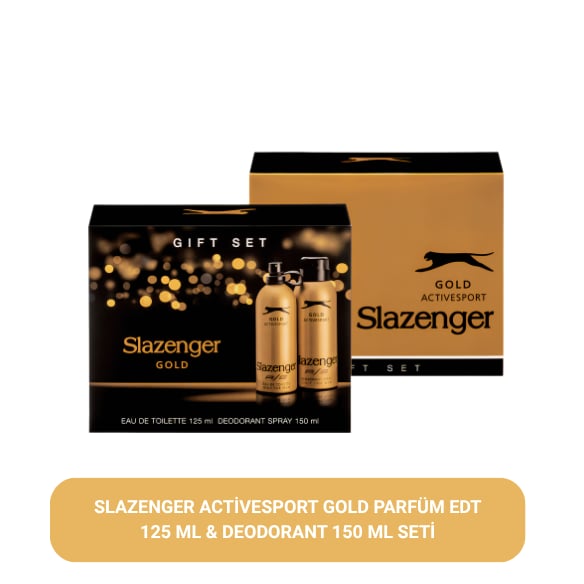 Slazenger Activesport Gold Parfüm EDT 125 ml & Deodorant 150 ml Seti