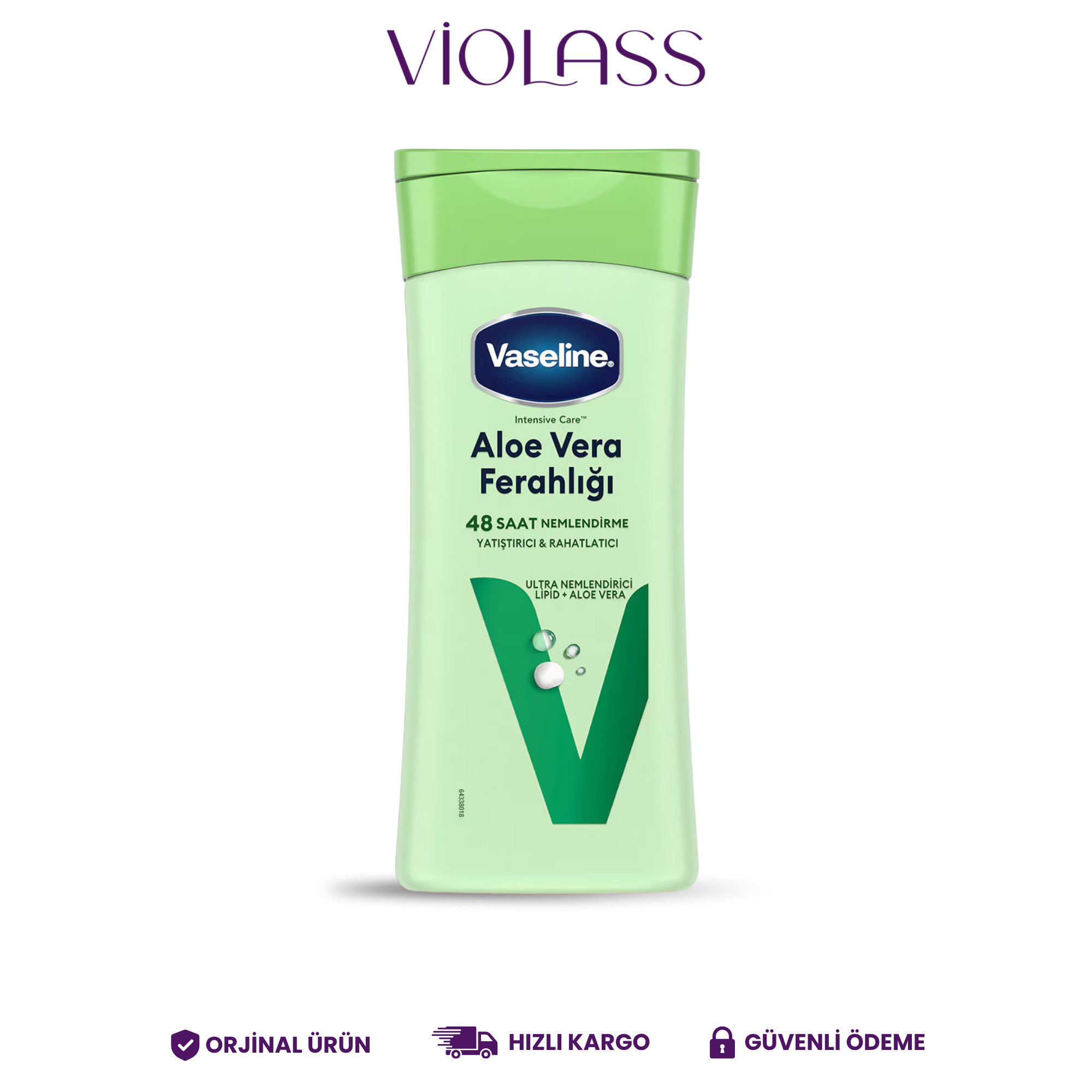 Vaseline Vücut Losyonu Aloe Vera Ferahlığı Kuru Ciltler İçin 200 ml