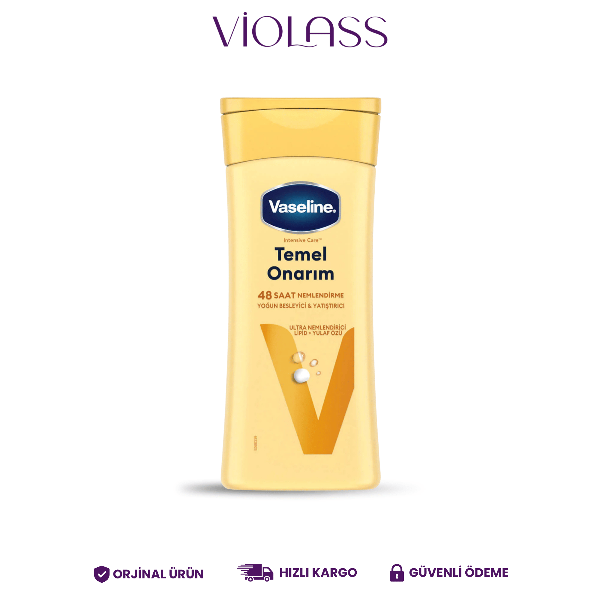 Vaseline Vücut Losyonu Temel Onarım Kuru Ciltler İçin 200 ml