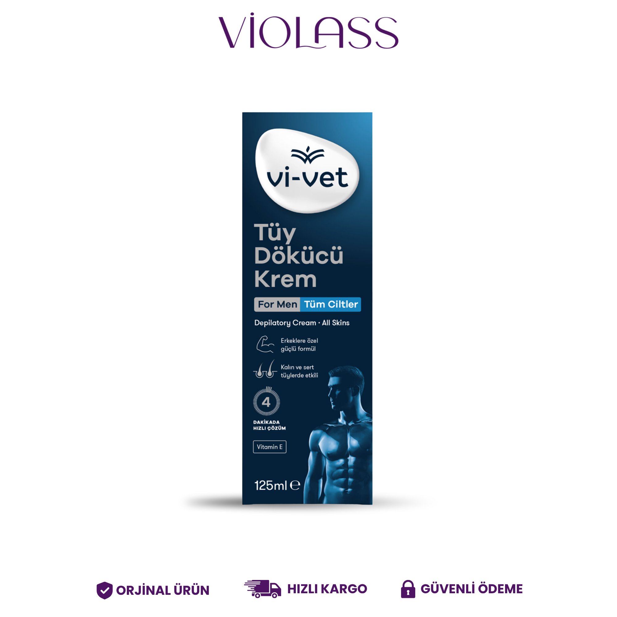 Vi-Vet Tüy Dökücü Krem 125 ML Erkek